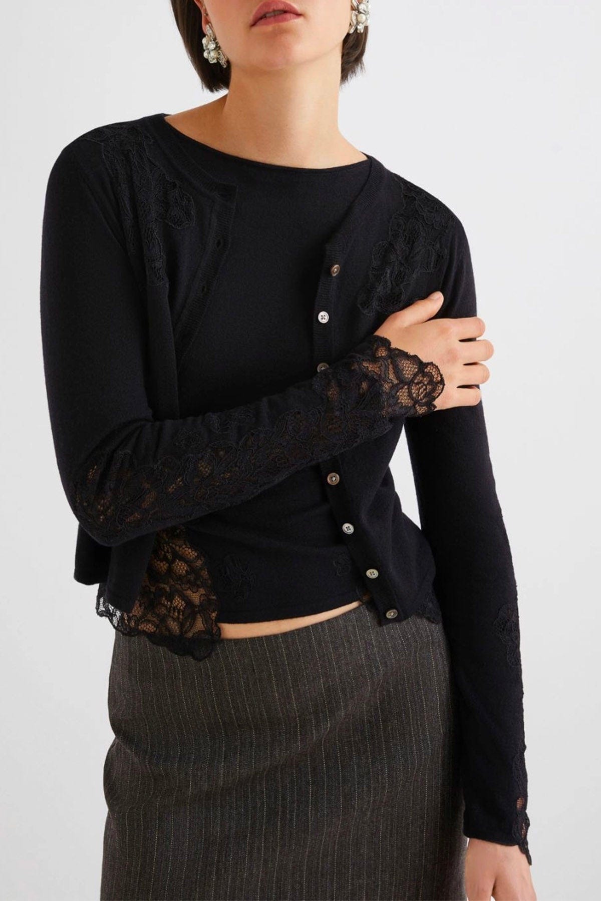 MARELLA CARDIGAN  Cardigan donna con dettagli pizzo Marella Nupar