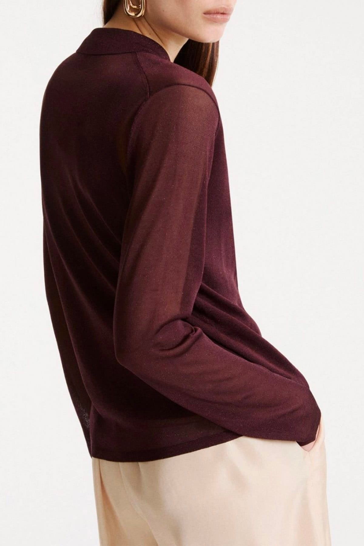 MARELLA CARDIGAN  Cardigan in maglia donna bordeaux Marella Mlscosa