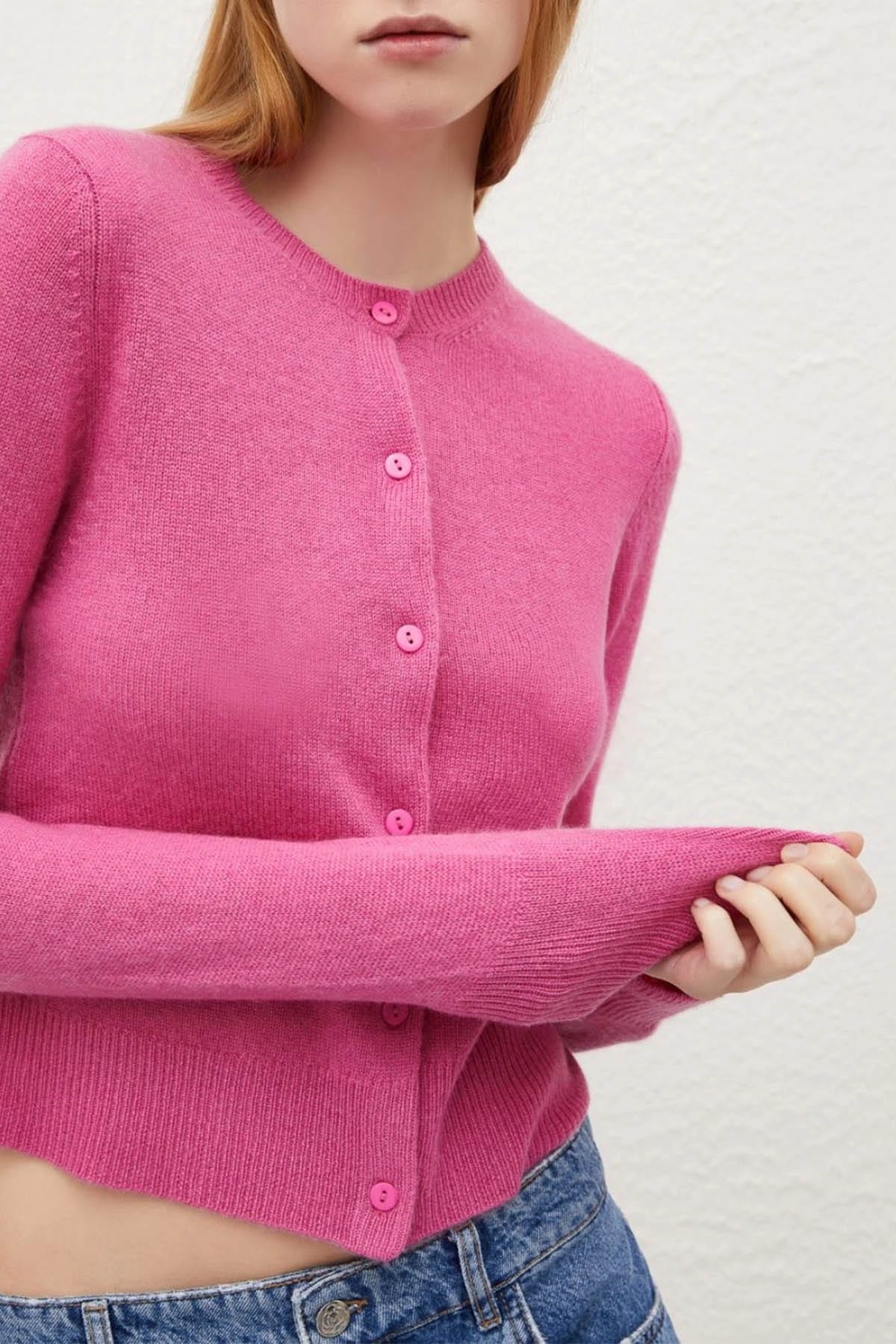 MARELLA CARDIGAN  ROSA / XXS Cradigan in Maglia Marella Graphic