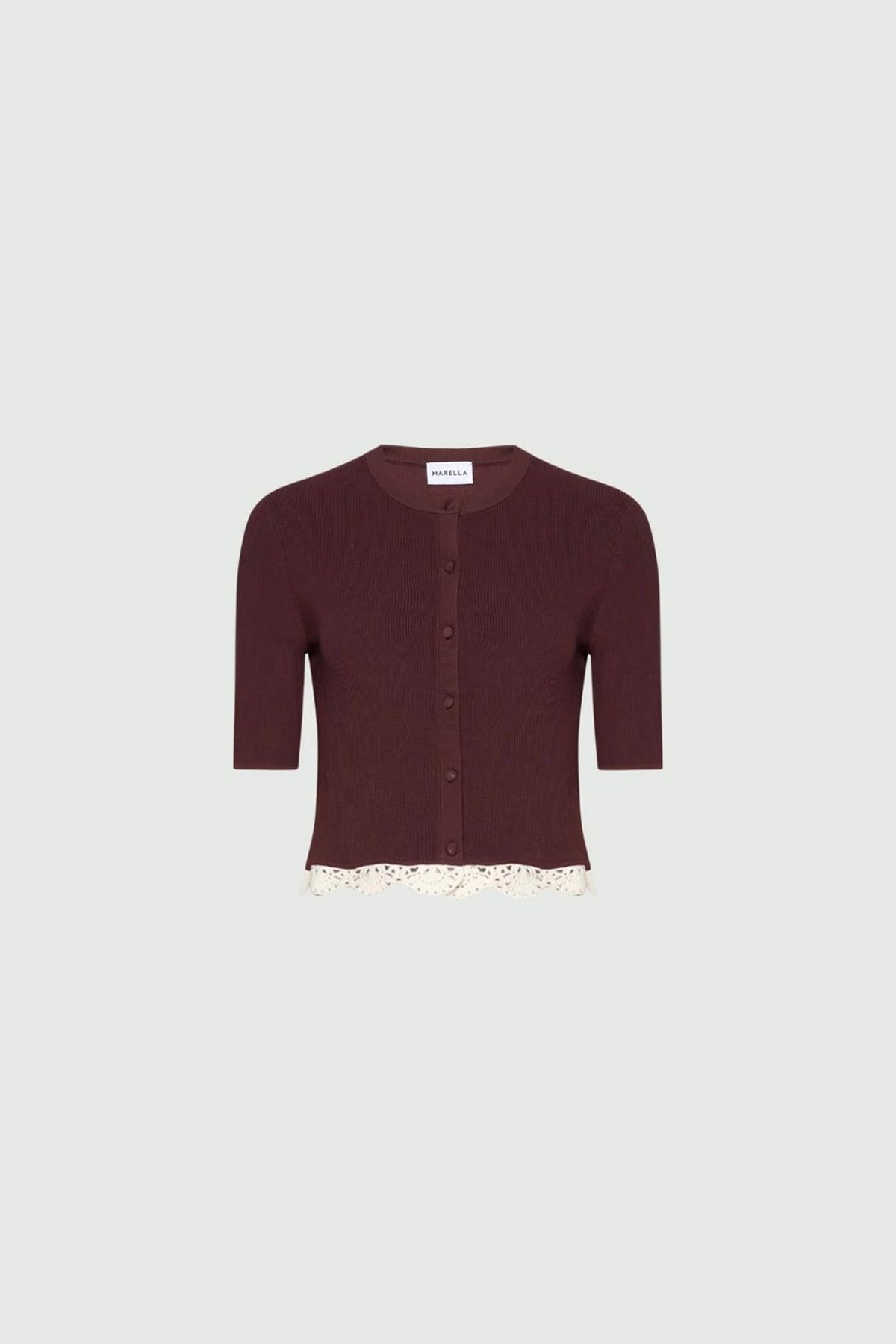 MARELLA CARDIGAN  MARRONE / XXS Maglia donna Marella slim Mllfarneto