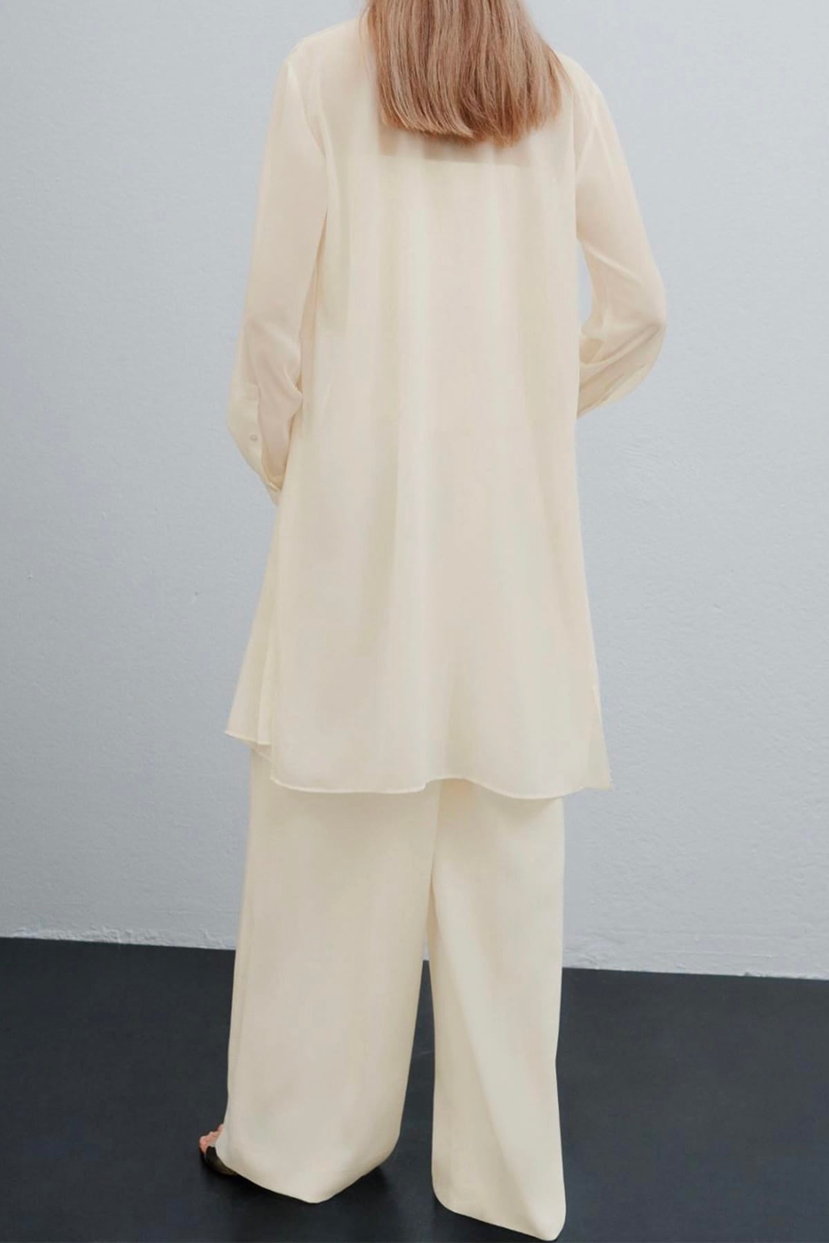 MARELLA CASACCA  Abito blusa lunga bianco donna Marella 365 Mltalpe