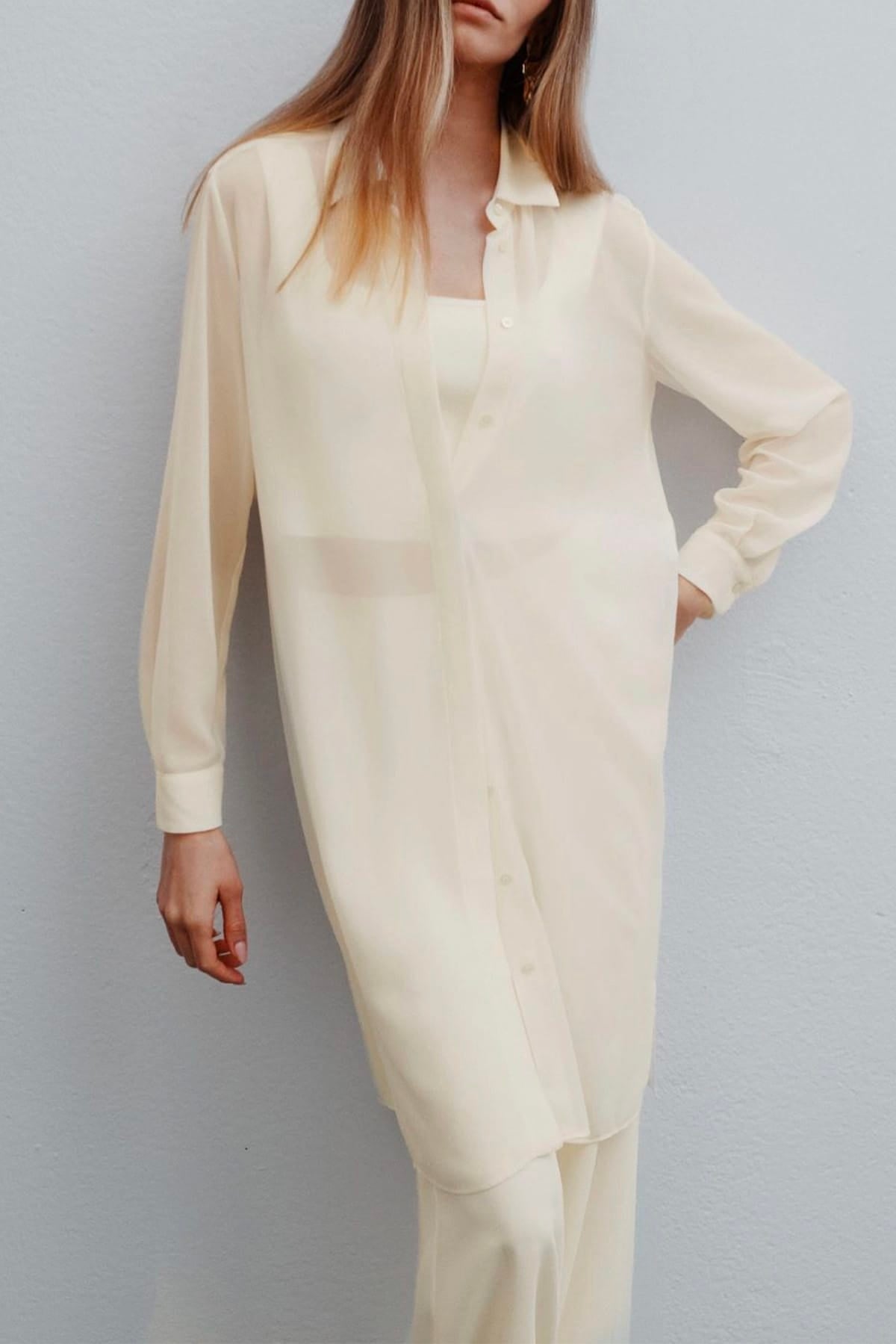 MARELLA CASACCA  Abito blusa lunga bianco donna Marella 365 Mltalpe