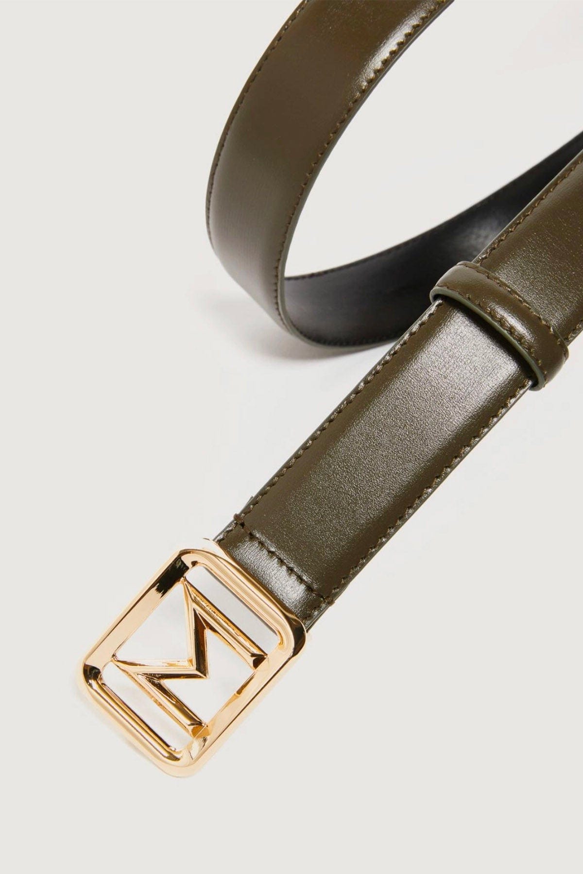 MARELLA CINTURA O BRETELLE  TESTA DI MORO / XXS Cintura in pelle donna Marella con logo Barnaba