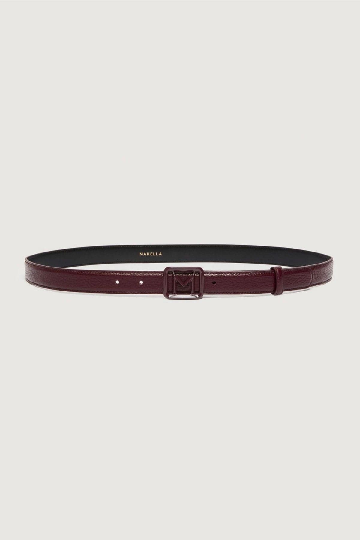 MARELLA CINTURA O BRETELLE  VINO / XXS Cintura sottile donna Marella in pelle con logo Flipper