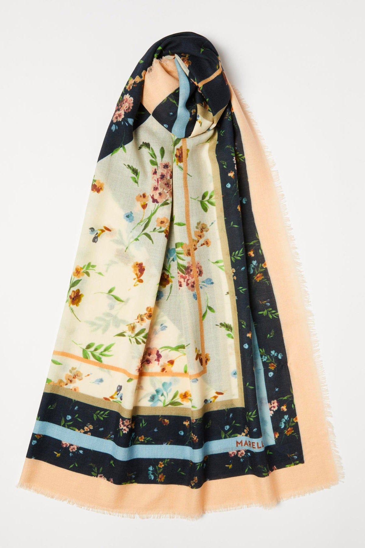 MARELLA FOULARD-SCIARPA-NASTRO  FIORATO / UNICA Scialle in lana donna Marella Bronzo