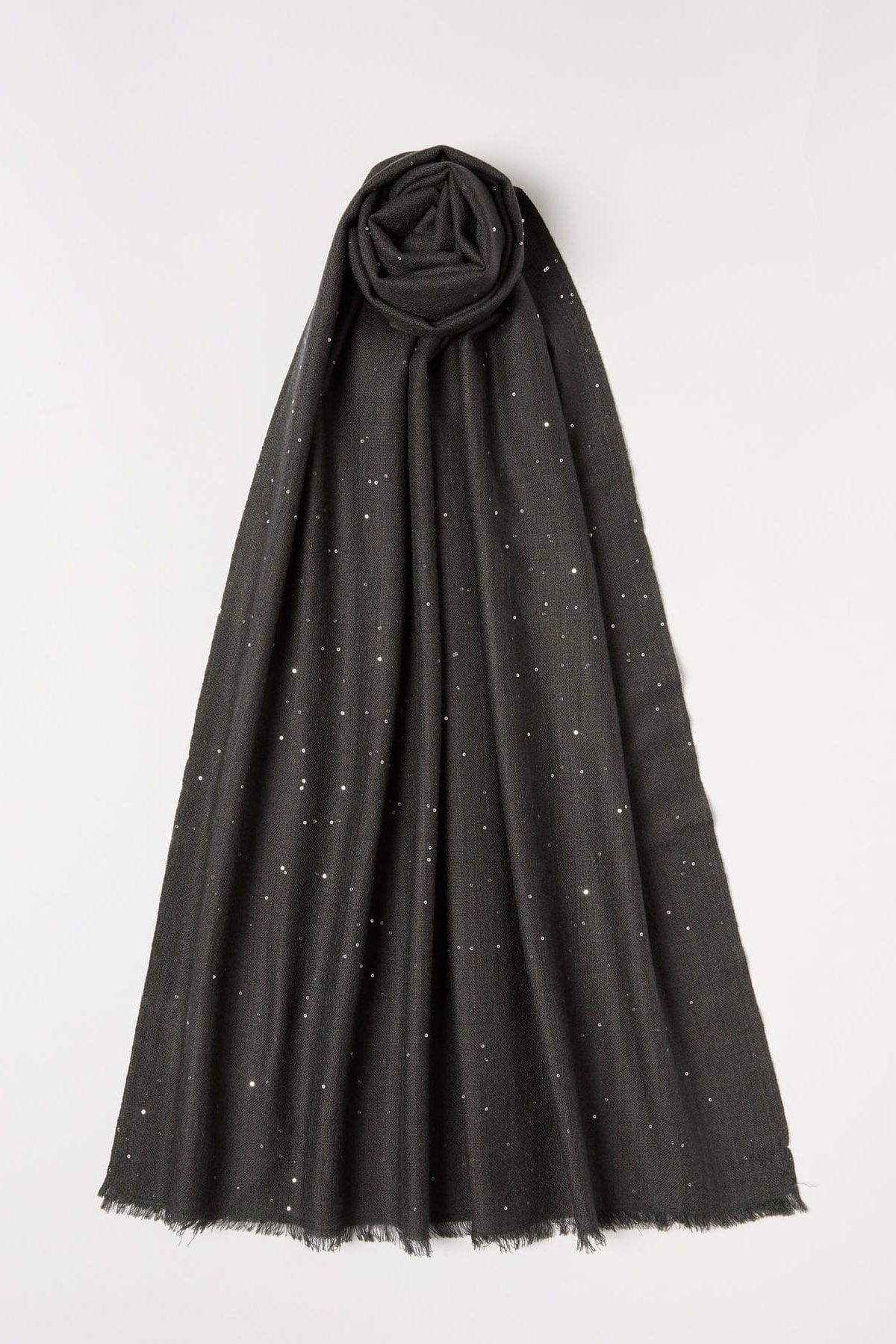 MARELLA FOULARD-SCIARPA-NASTRO  GRIGIO / UNICA Stola in lana e micro paillettes Ciocca Marella