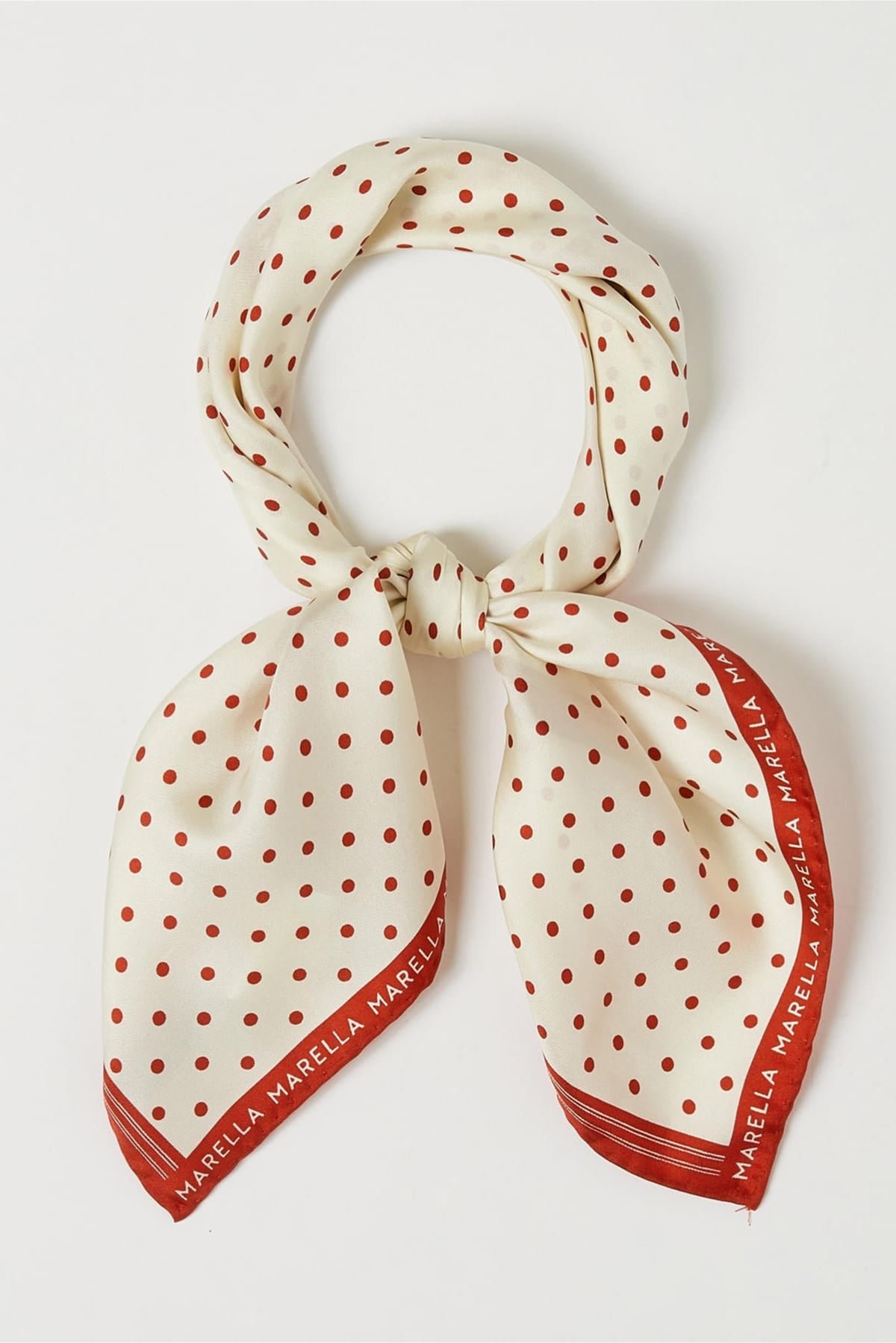 MARELLA FOULARD-SCIARPA-NASTRO  PANNA / ROSSO / UNICA Foulard in seta donna Marella Mlaattinia
