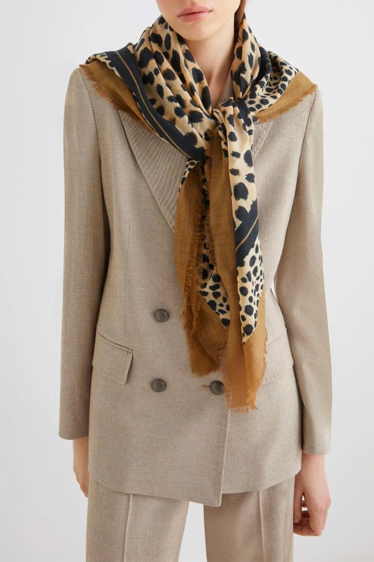 MARELLA FOULARD-SCIARPA-NASTRO  Scialle in lana donna Marella Bronzo