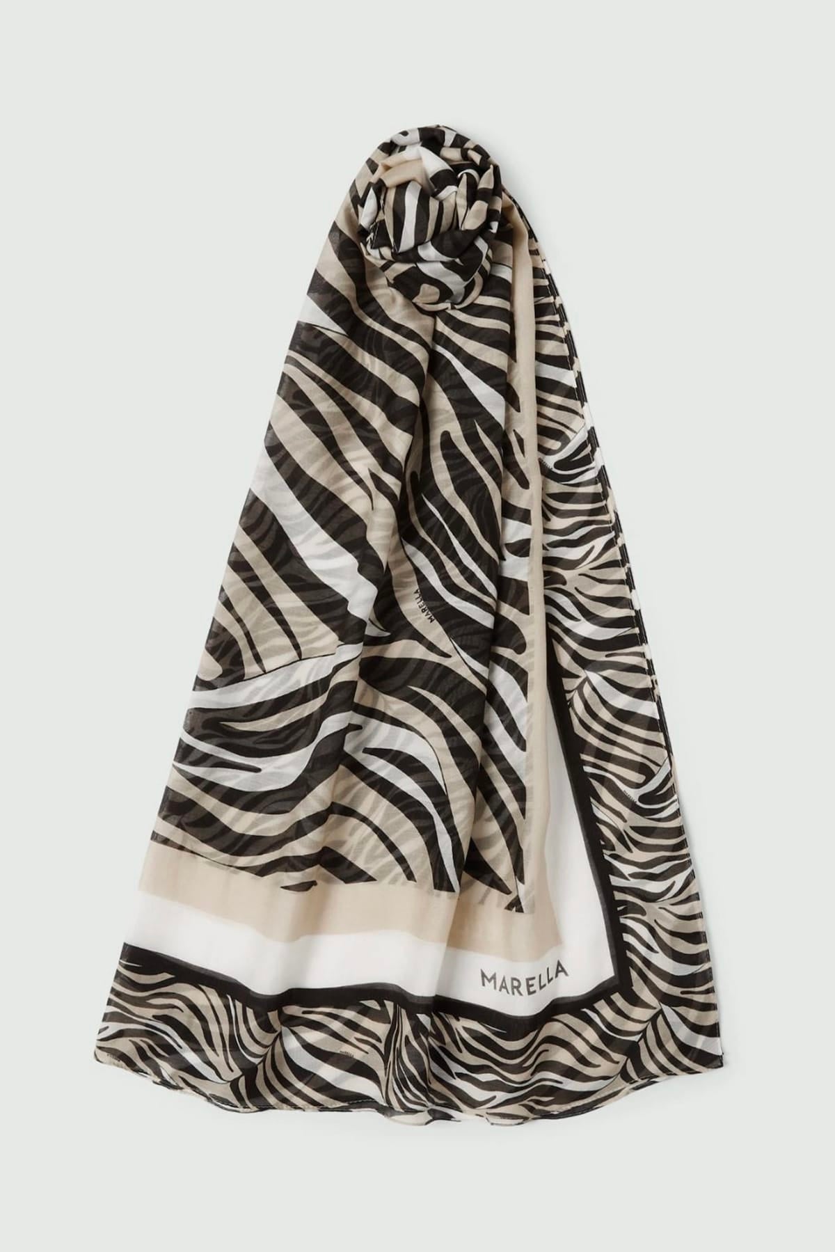 MARELLA FOULARD-SCIARPA-NASTRO  ZEBRA / UNICA Stola in misto seta donna Marella Mlapapiri