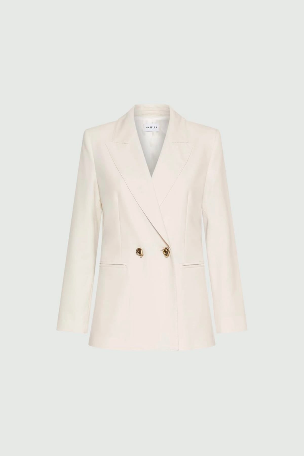 MARELLA GIACCA  BIANCO / 34 Giacca doppiopetto donna Marella Mlltropico