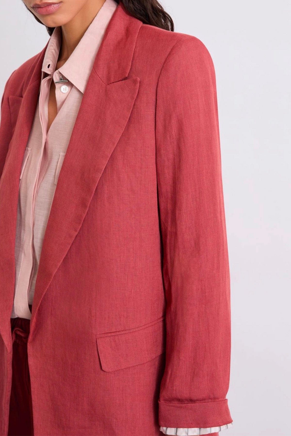 MARELLA GIACCA  ROSSO COTTO / 34 Blazer in lino donna Marella Sauna