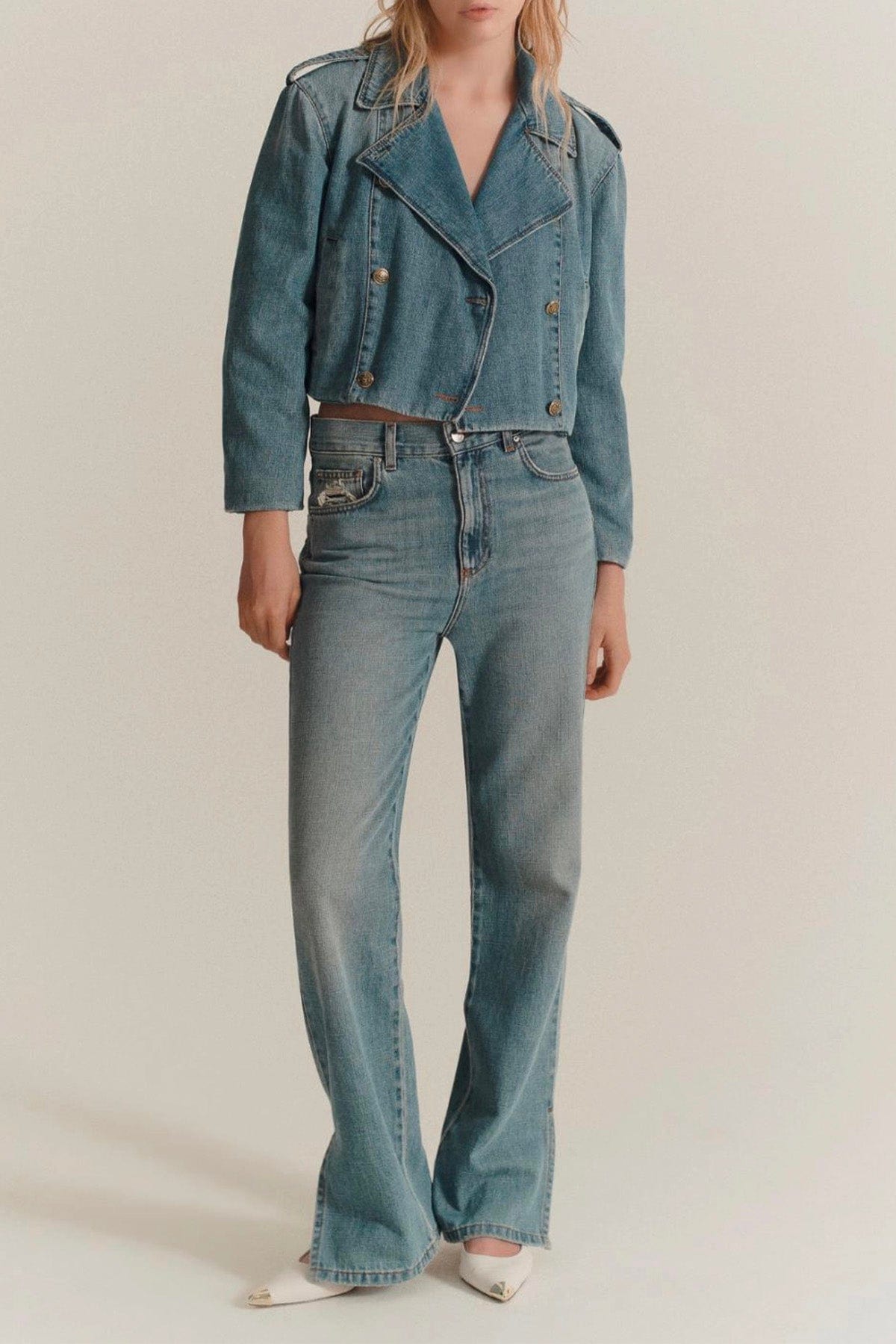 MARELLA GIACCA  Chiodo in jeans donna Marella Cassia