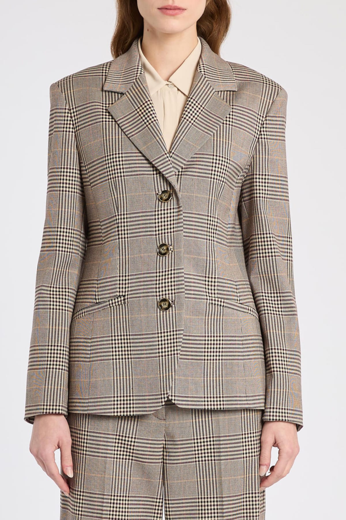 MARELLA GIACCA  CIOCCOLATO / 34 Giacca check donna Marella Mllginseng