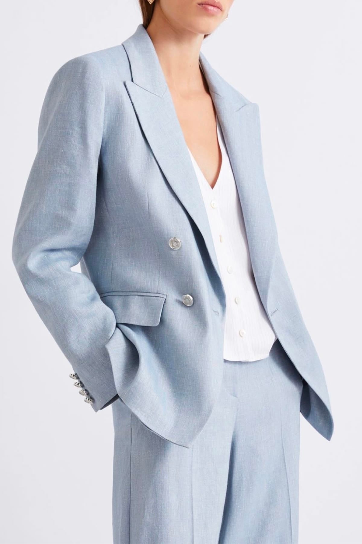 MARELLA GIACCA  Giacca doppiopetto azzurro donna Marella Mllbussola