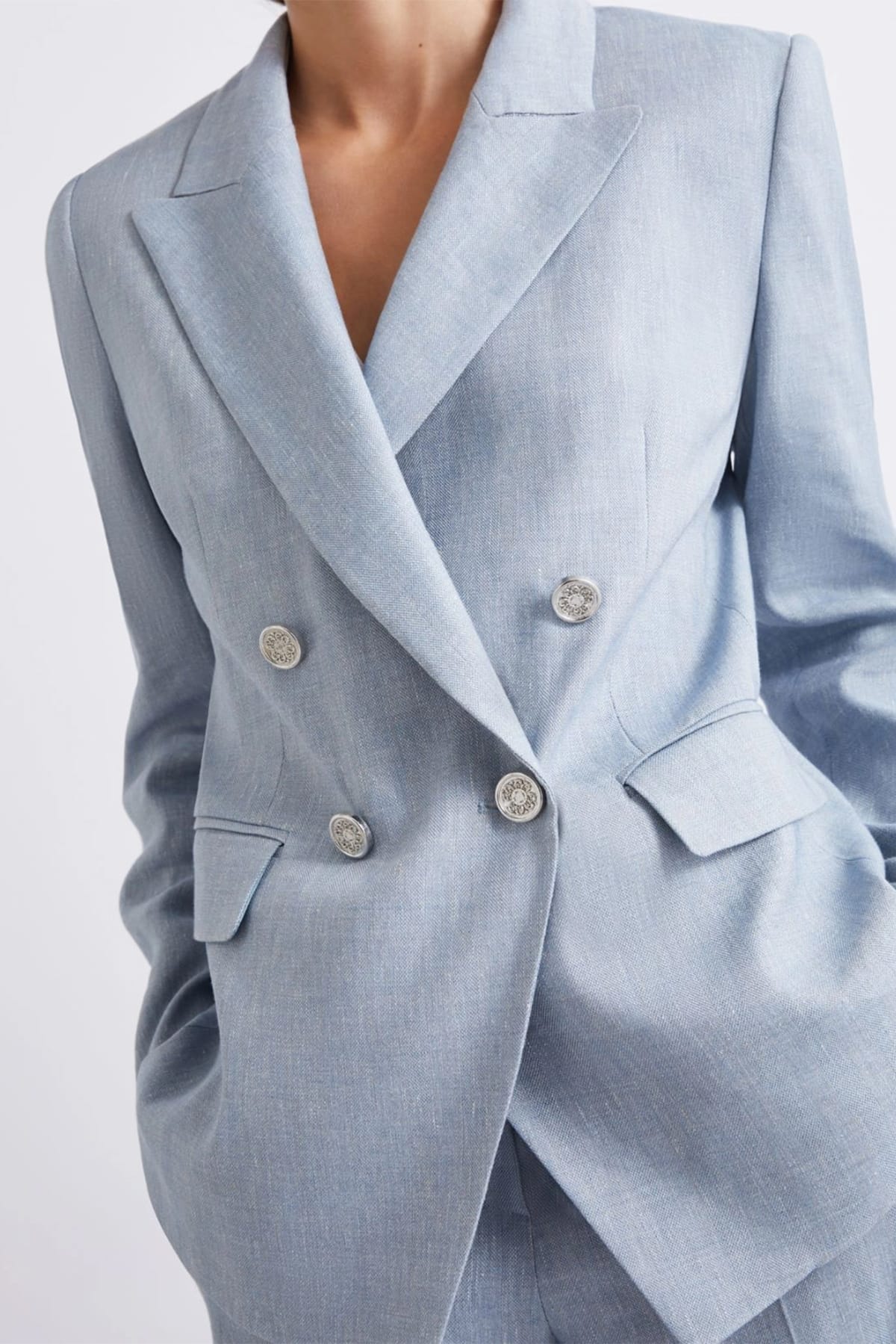 MARELLA GIACCA  AZZURRO / 34 Giacca doppiopetto azzurro donna Marella Mllbussola