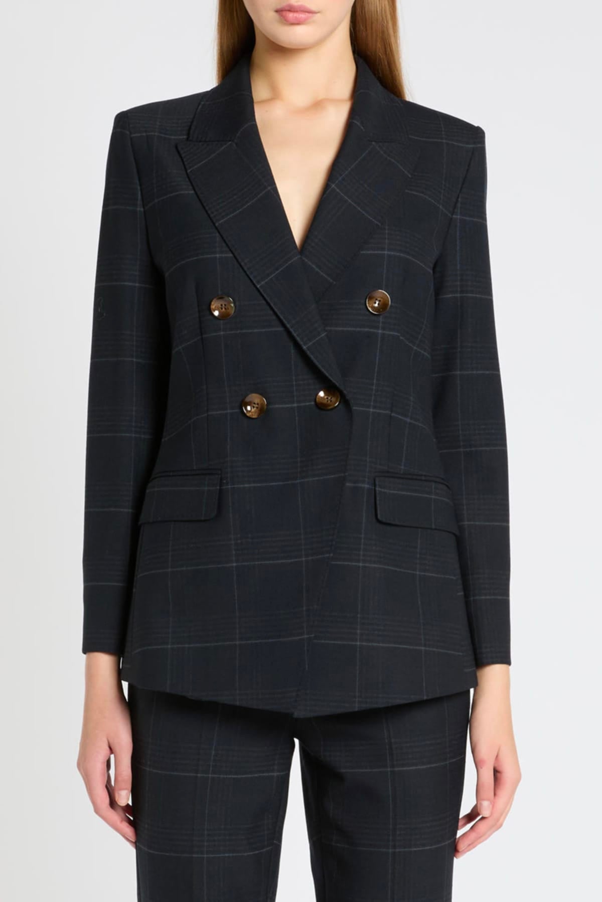 MARELLA GIACCA  Giacca doppiopetto check donna Marella Mllefedra