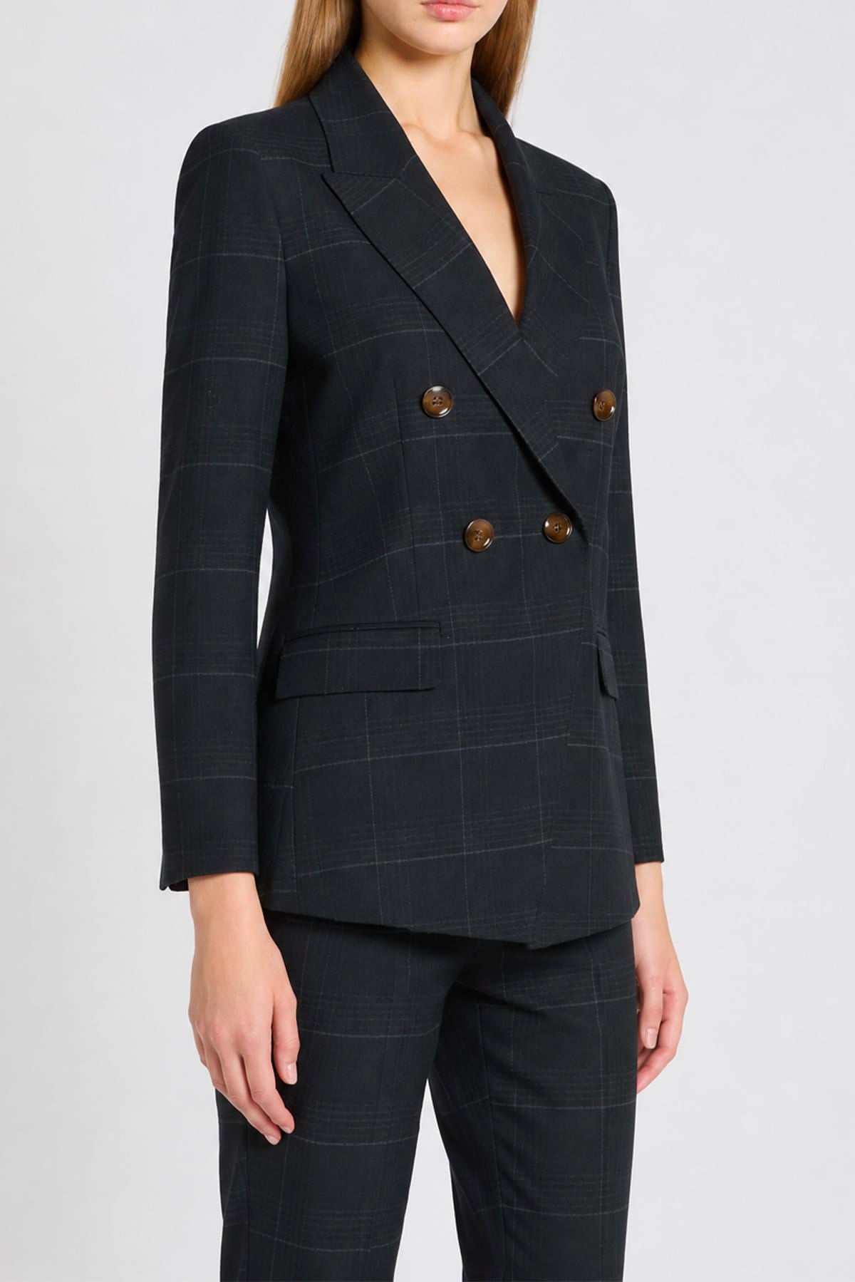 MARELLA GIACCA  Giacca doppiopetto check donna Marella Mllefedra