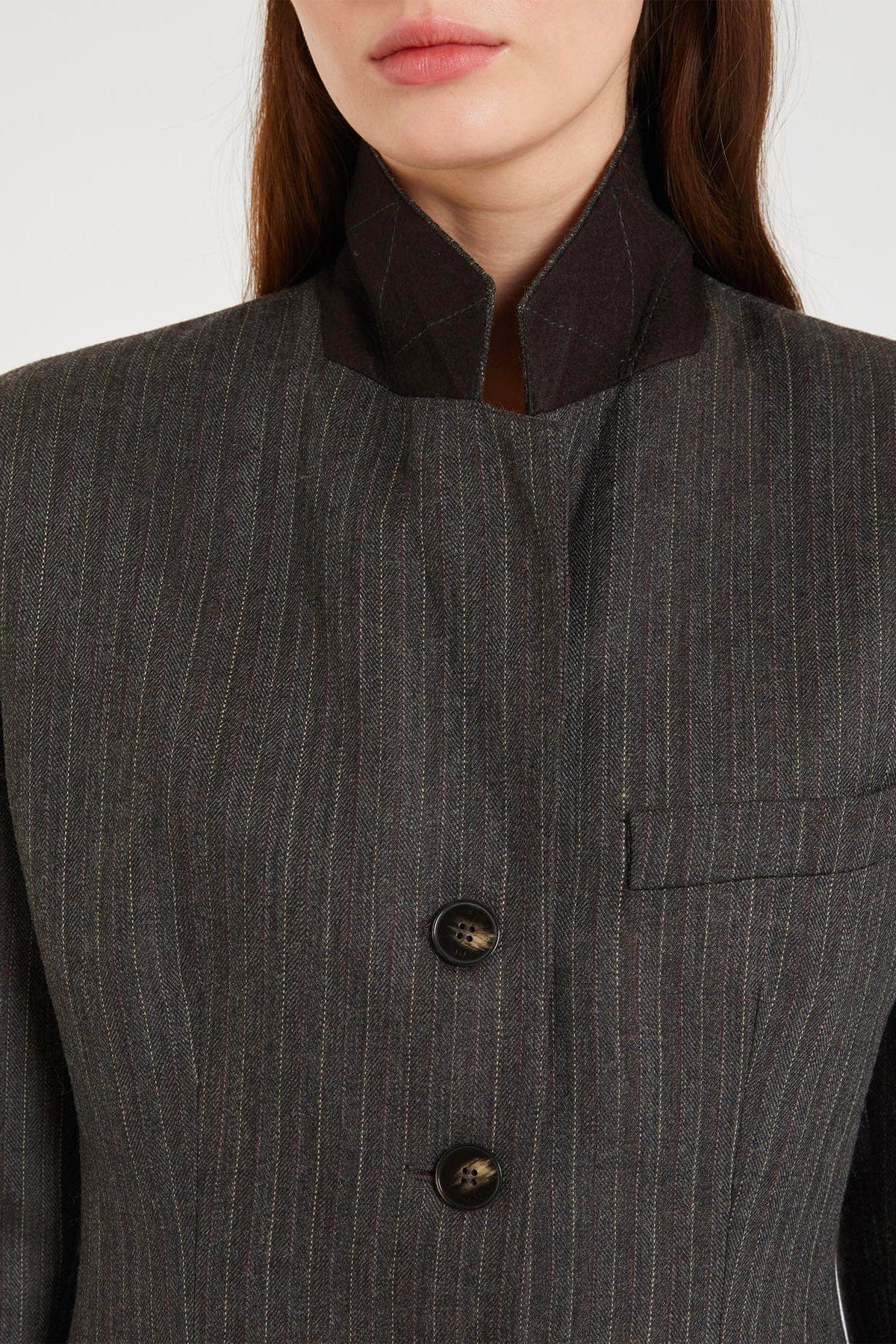 MARELLA GIACCA  MARRONE MELANGE / 34 Giacca in lana marrone melange Marella Essenza