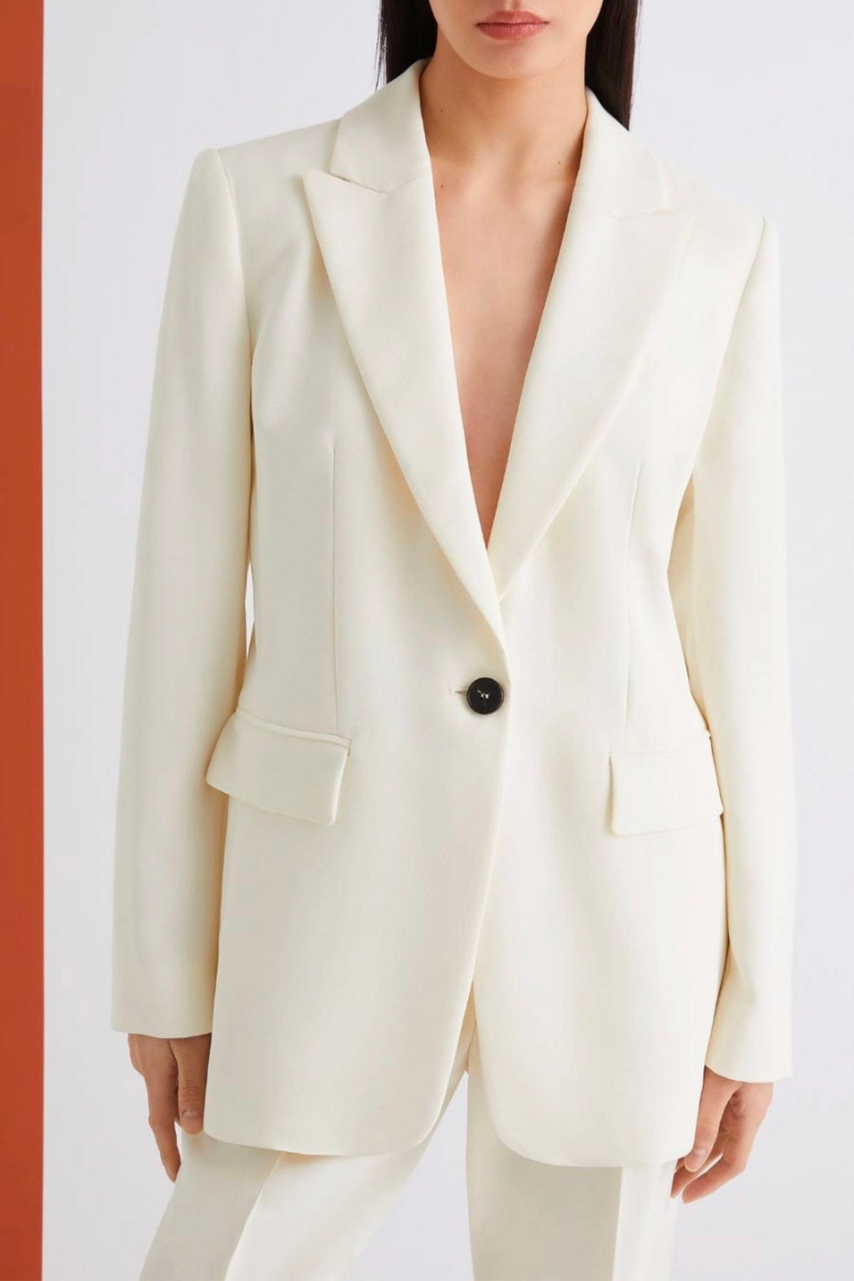 MARELLA GIACCA  BIANCO LANA / 34 Giacca monopetto bianca Marella 365 Kelly