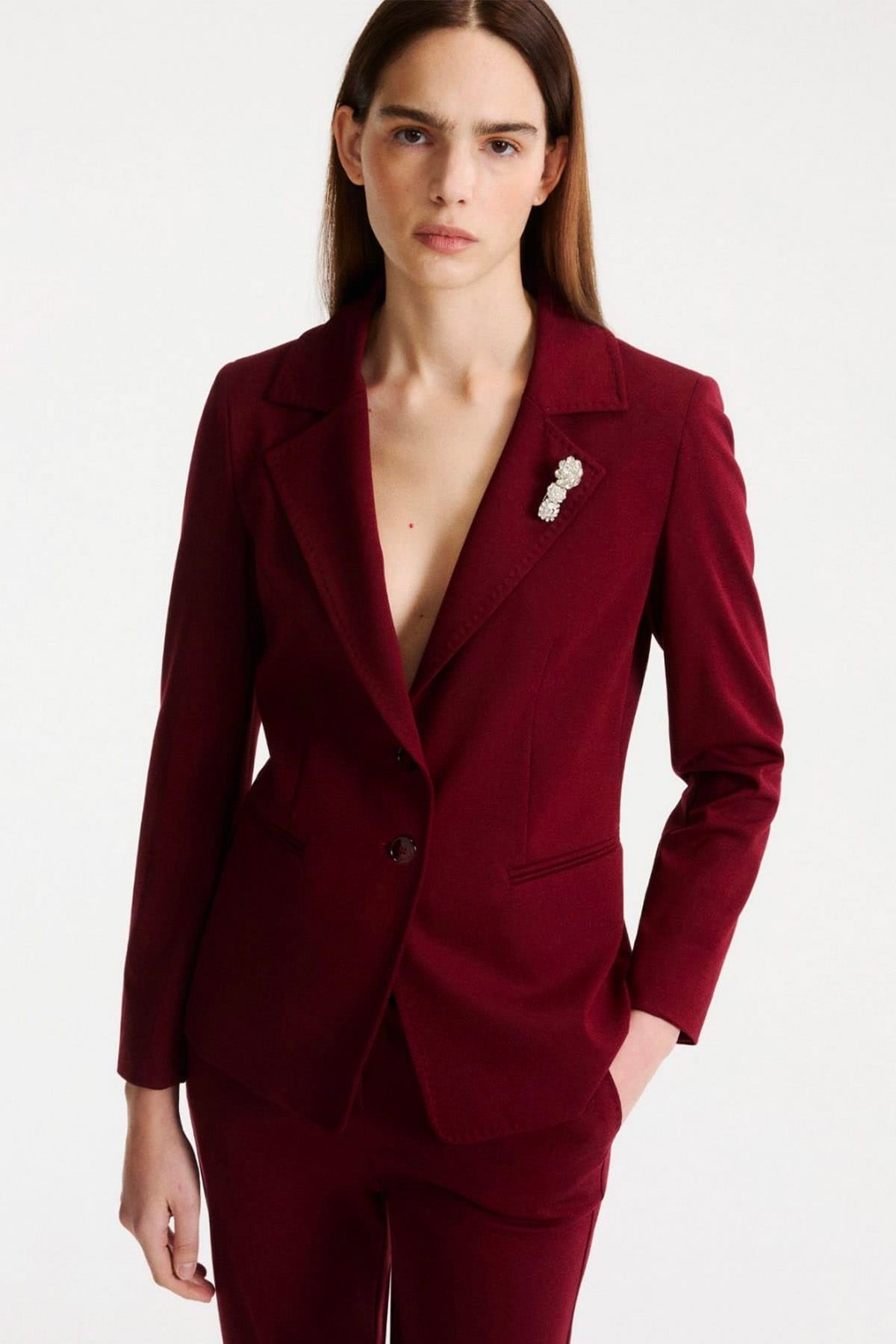 MARELLA GIACCA IN JERSEY  Blazer donna Marella color vino Mlsgommoso