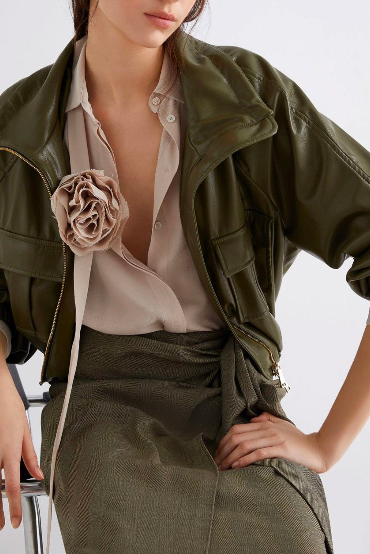 MARELLA GIACCA IN JERSEY  Giacca in ecopelle donna Marella Loretta