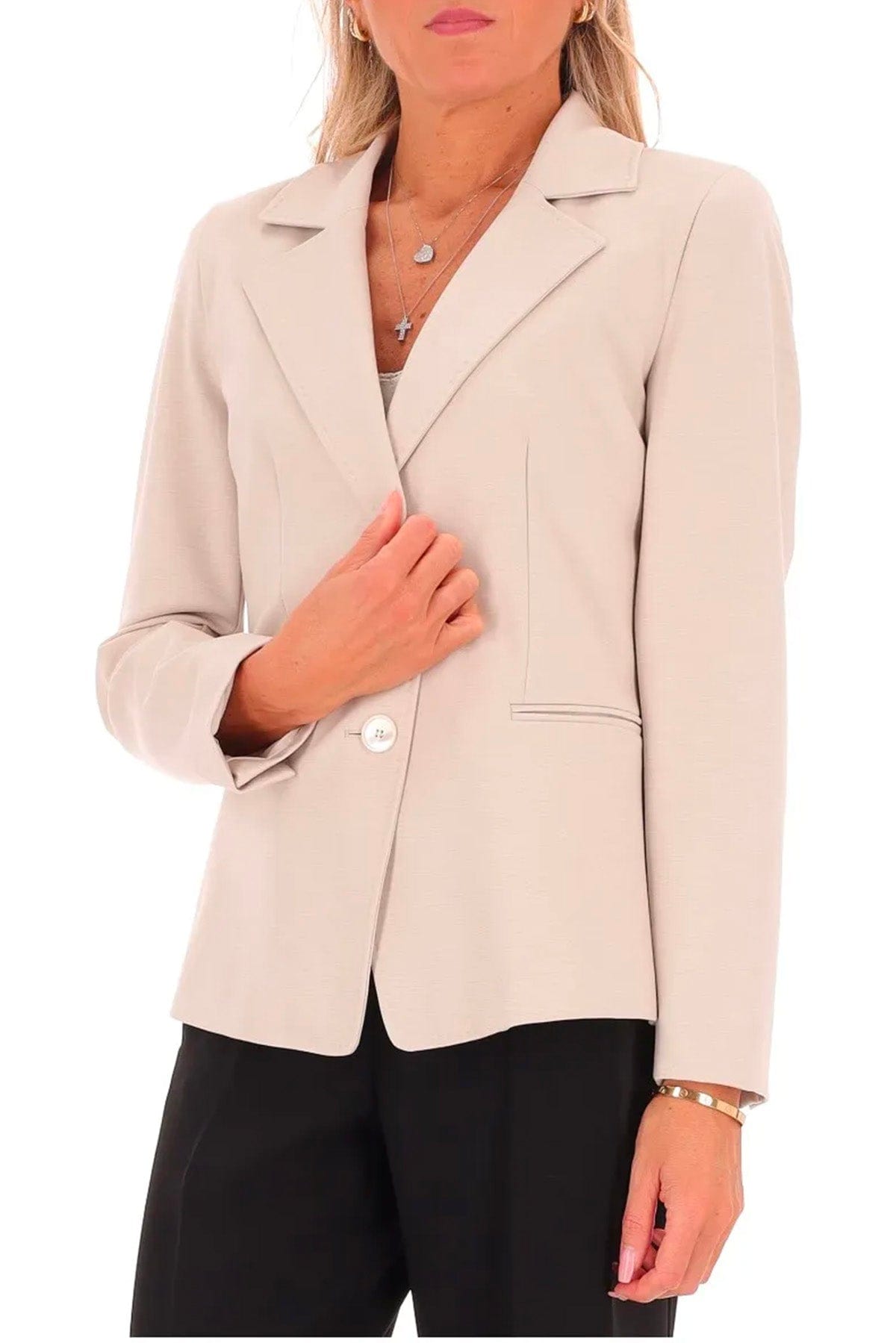 MARELLA GIACCA IN JERSEY  SABBIA MELANGE / 34 Blazer donna un bottone Marella Sele