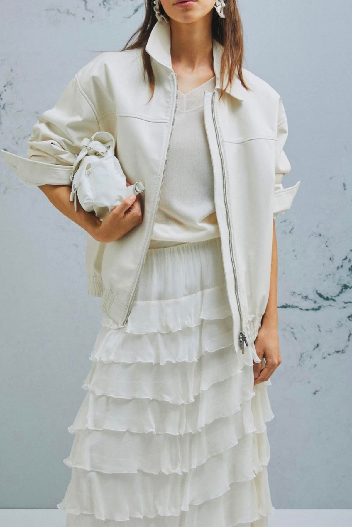 MARELLA GIACCA IN PELLE  BIANCO / 34 Giacca in Pelle bianca donna Marella Monochrome