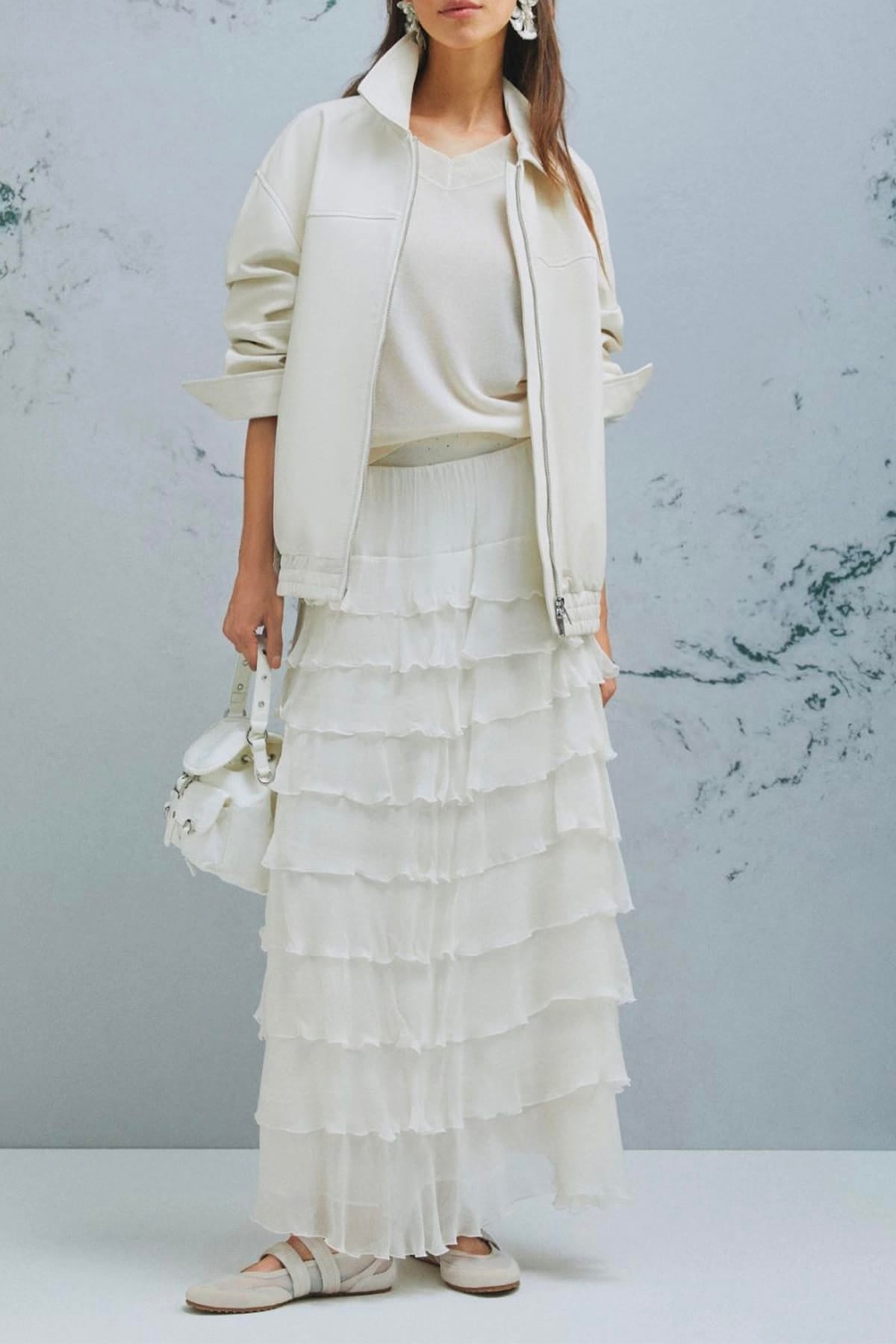 MARELLA GIACCA IN PELLE  Giacca in Pelle bianca donna Marella Monochrome