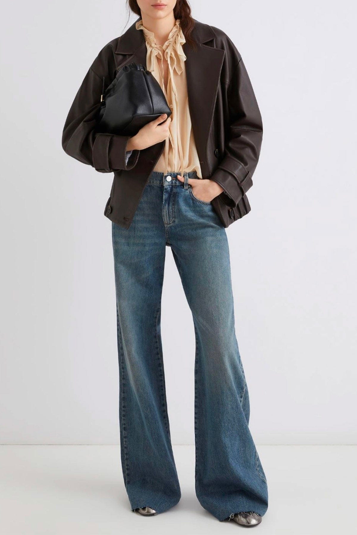 MARELLA GIACCA IN PELLE  Giacca in pelle marrone donna Marella Matras