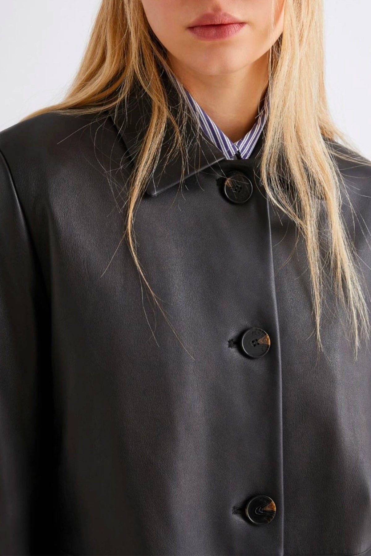 MARELLA GIACCA IN PELLE  Giacca in pelle nera donna Marella Palombo