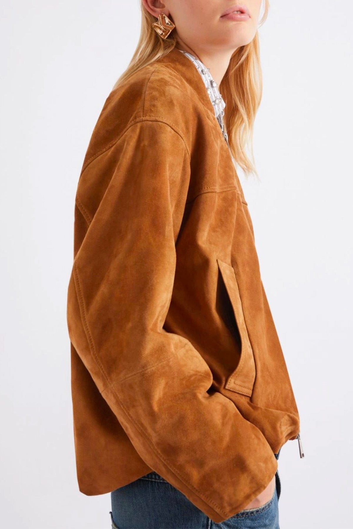 MARELLA GIACCA IN PELLE  Giacca in suede donna Marella Orata
