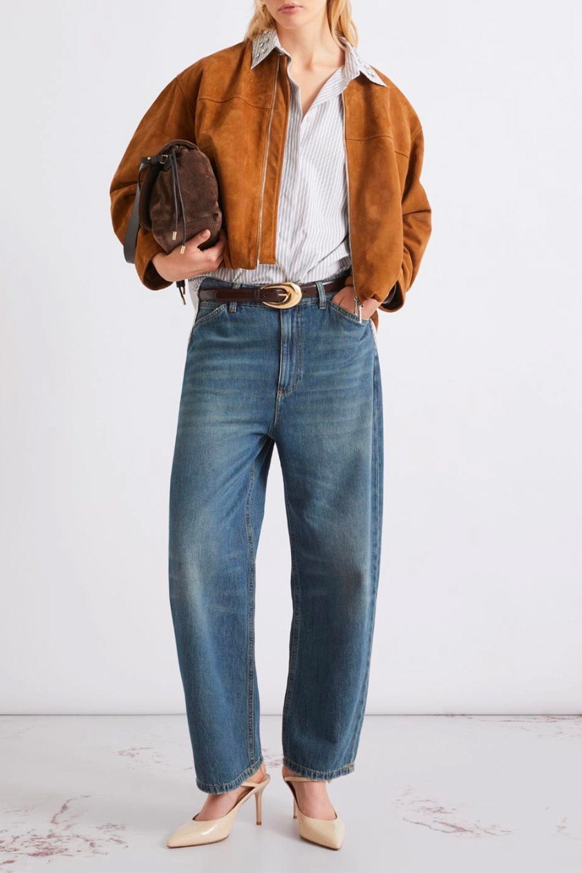 MARELLA GIACCA IN PELLE  Giacca in suede donna Marella Orata