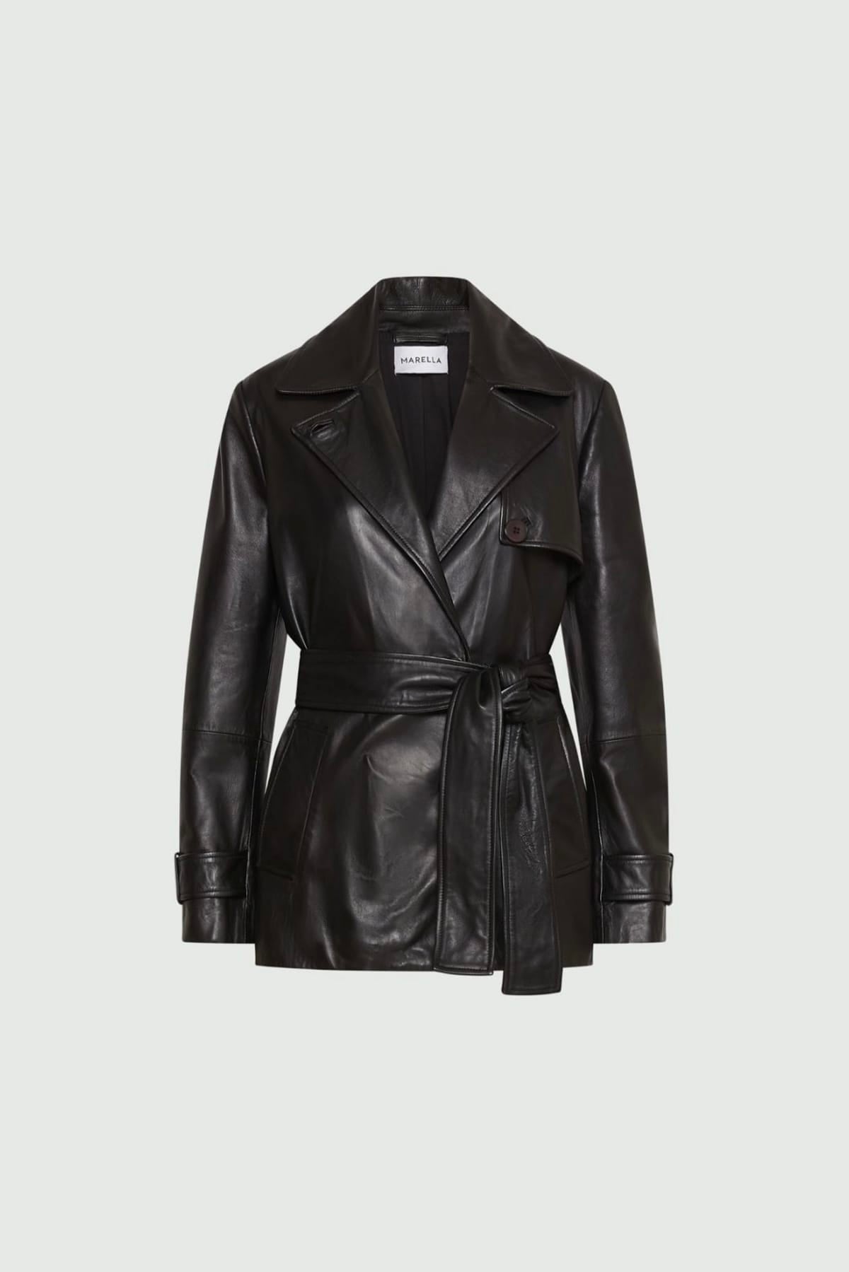 MARELLA GIACCA IN PELLE  NERO / 34 Giacca in pelle donna Marella Mllvisino
