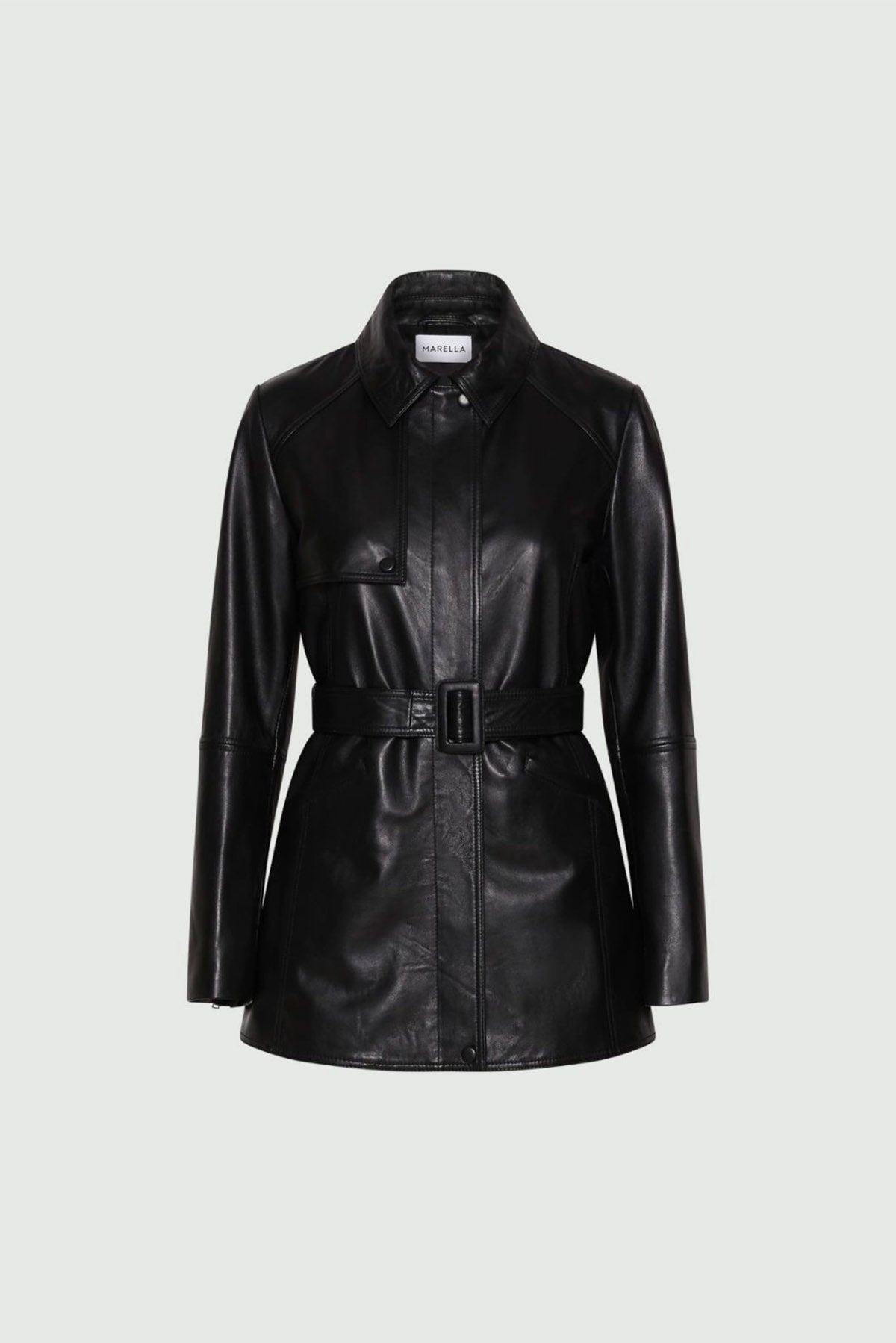 MARELLA GIACCA IN PELLE  NERO / 34 Giacca in pelle donna Marella Sedile