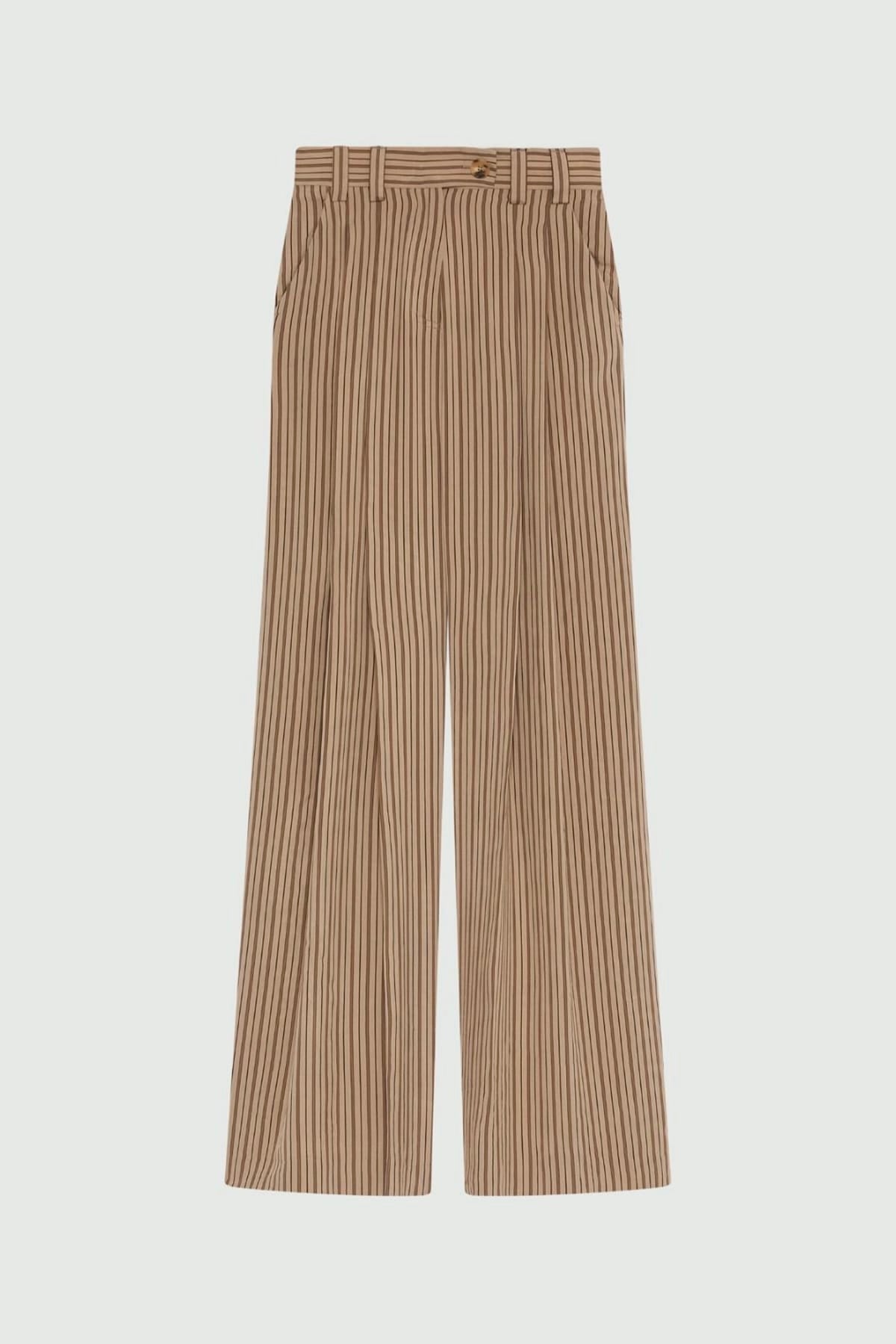 MARELLA GIACCA IN PELLE  NOCCIOLA RIGATO / 34 Pantaloni donna Marella Mllordine
