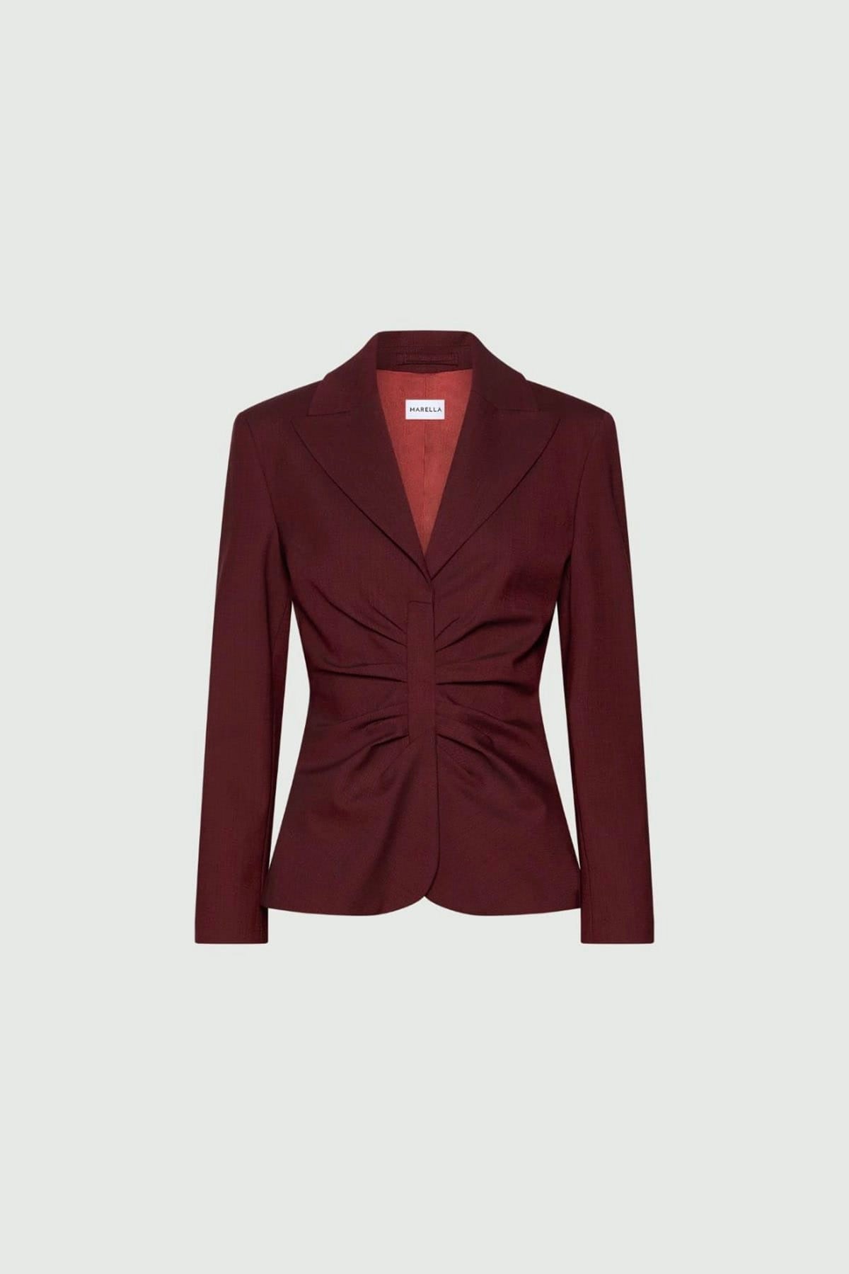 MARELLA GIACCA  MARON GLACE / 34 Giacca in filato di lana donna Marella Mllfumana