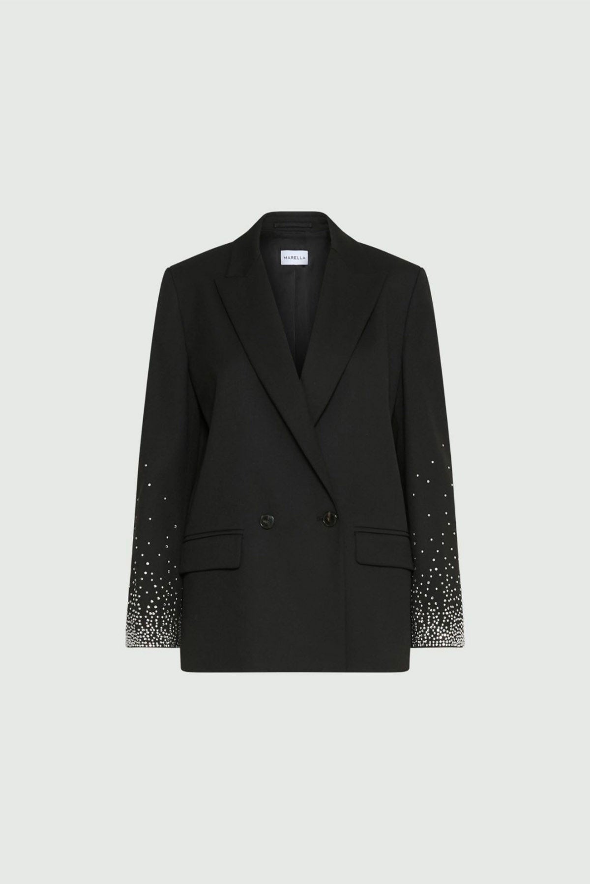 MARELLA GIACCA  NERO CON CRISTALLI / 34 Giacca nera con dettaglio cristalli donna Marella Burano