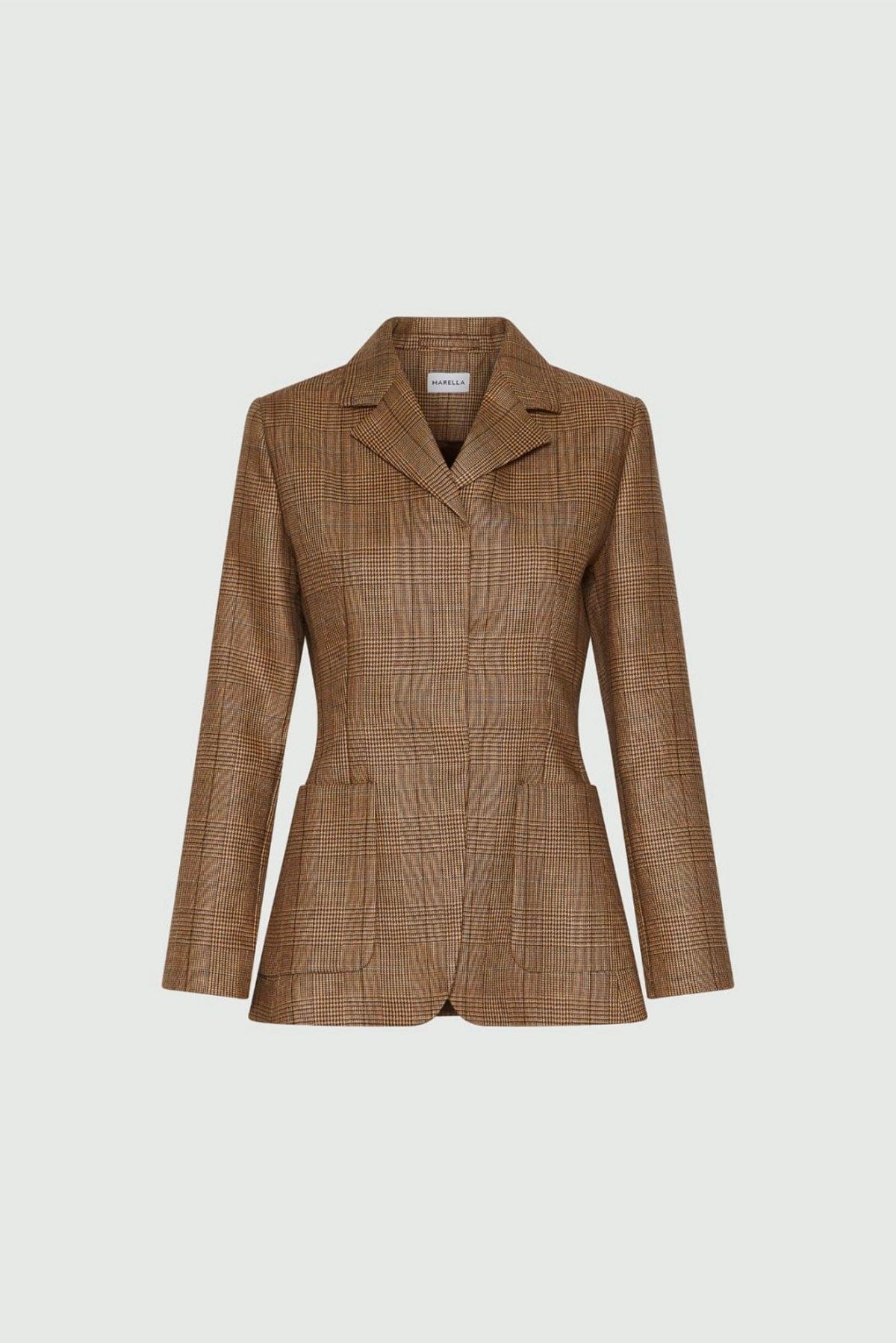 MARELLA GIACCA  PRINCIPIO GALLES BEIGE / 34 Giacca in lana principio di galles Marella Glauco