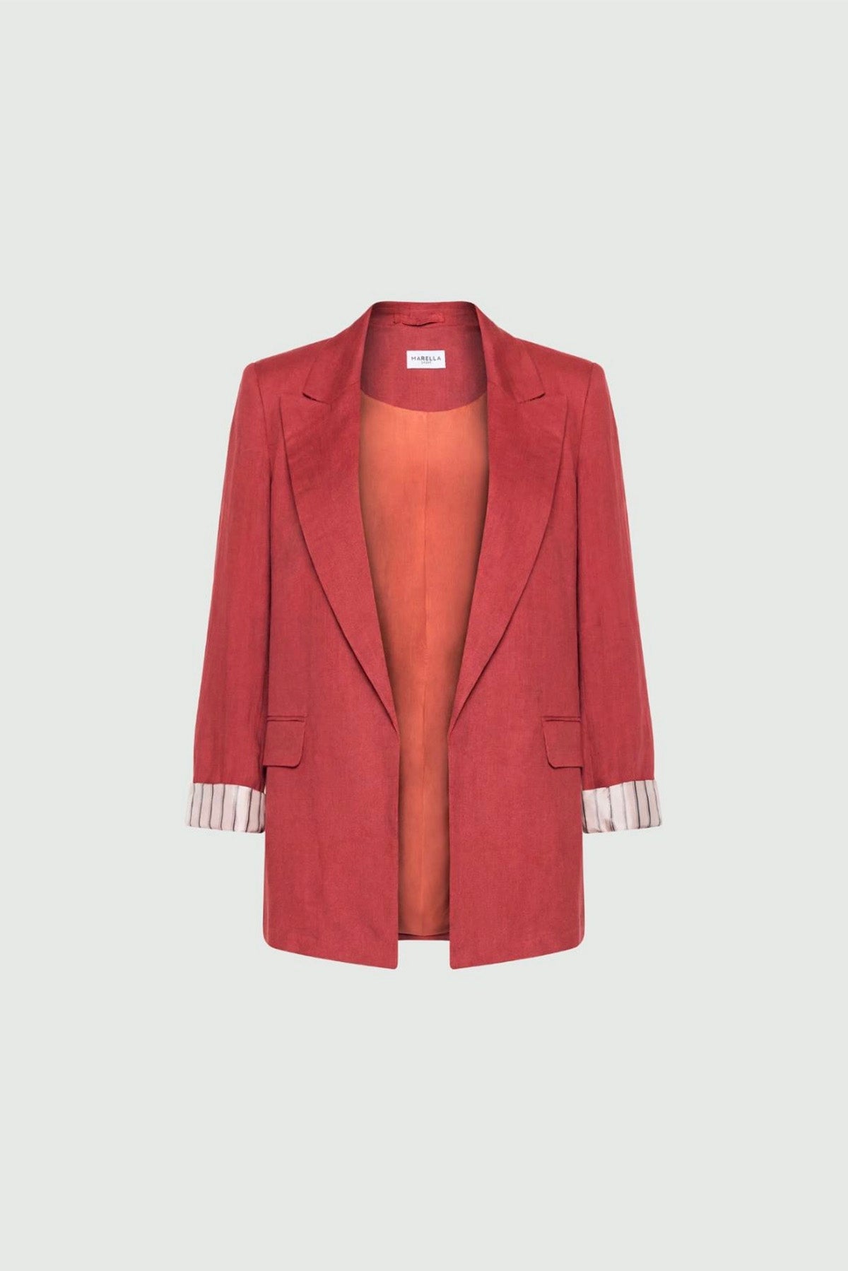 MARELLA GIACCA  ROSSO COTTO / 34 Blazer in lino donna Marella Sauna
