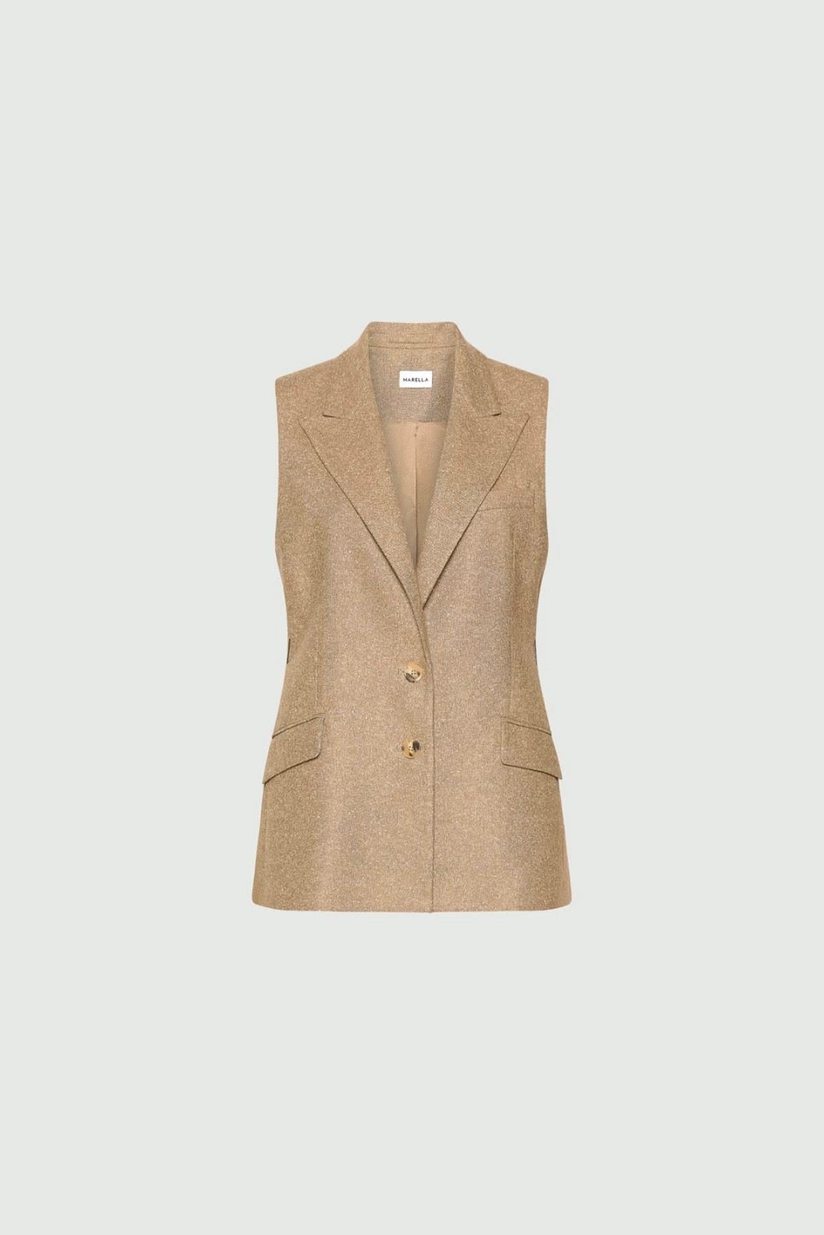 MARELLA GIACCA SMANICATA NATURALE / 34 Giacca senza maniche donna Marella Mlladorni