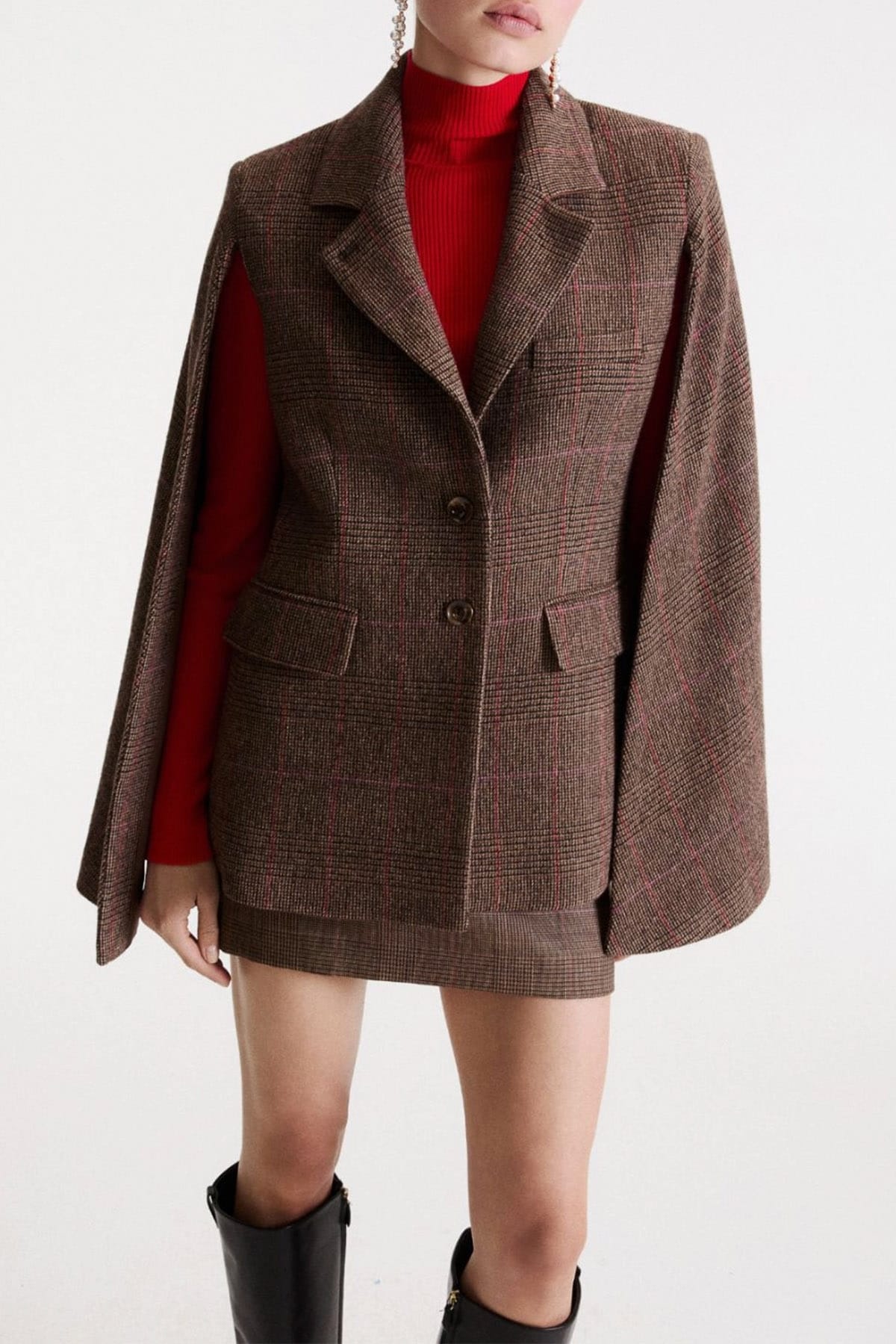MARELLA GIACCONE  Giaccone donna Marrone check Marella Mllidoneo