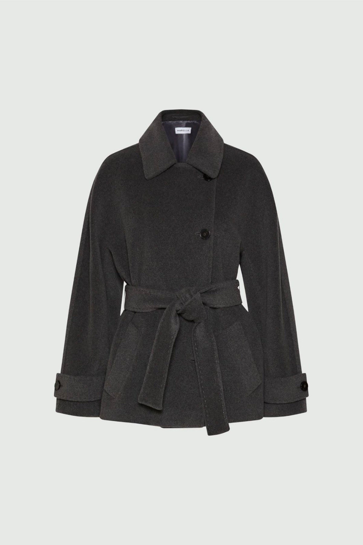 MARELLA GIACCONE  GRIGIO MELANGE / 34 Giaccone in lana grgigio melange Marella Dovere