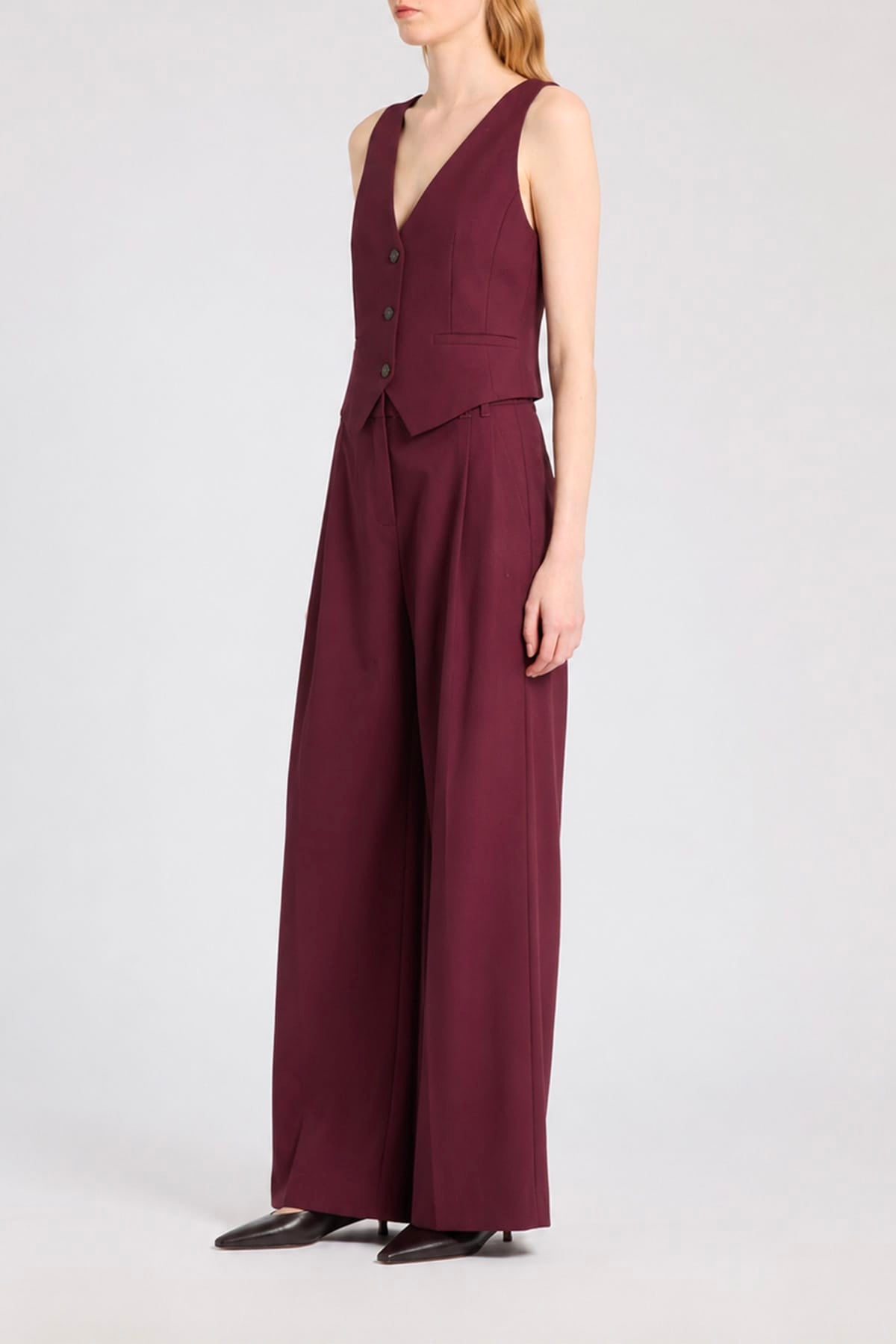 MARELLA GILET  Gilet bordeaux donna Marella Mllbosso