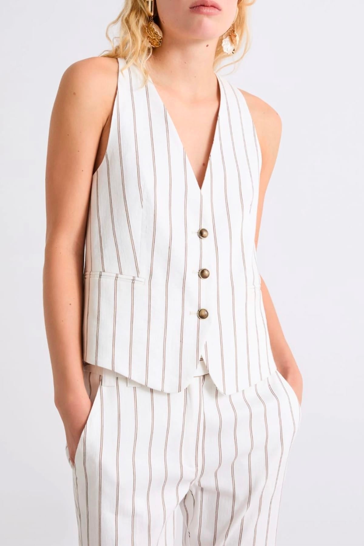 MARELLA GILET  Gilet donna gessato Marella Mllteso