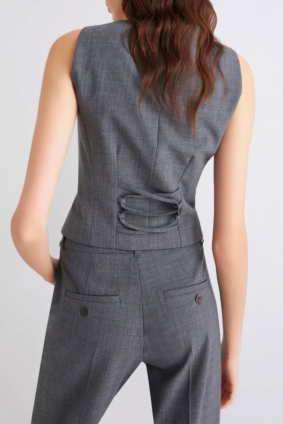 MARELLA GILET  Gilet grigio donna Marella Jutta