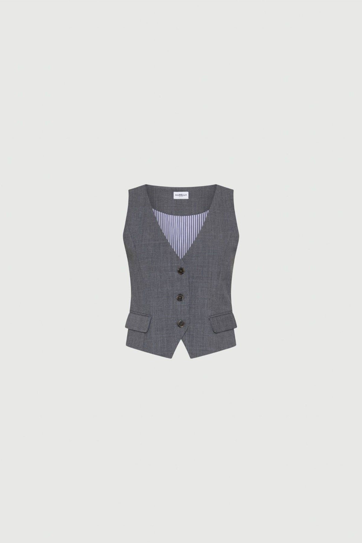 MARELLA GILET  GRIGIO MELANGE / 34 Gilet grigio donna Marella Jutta