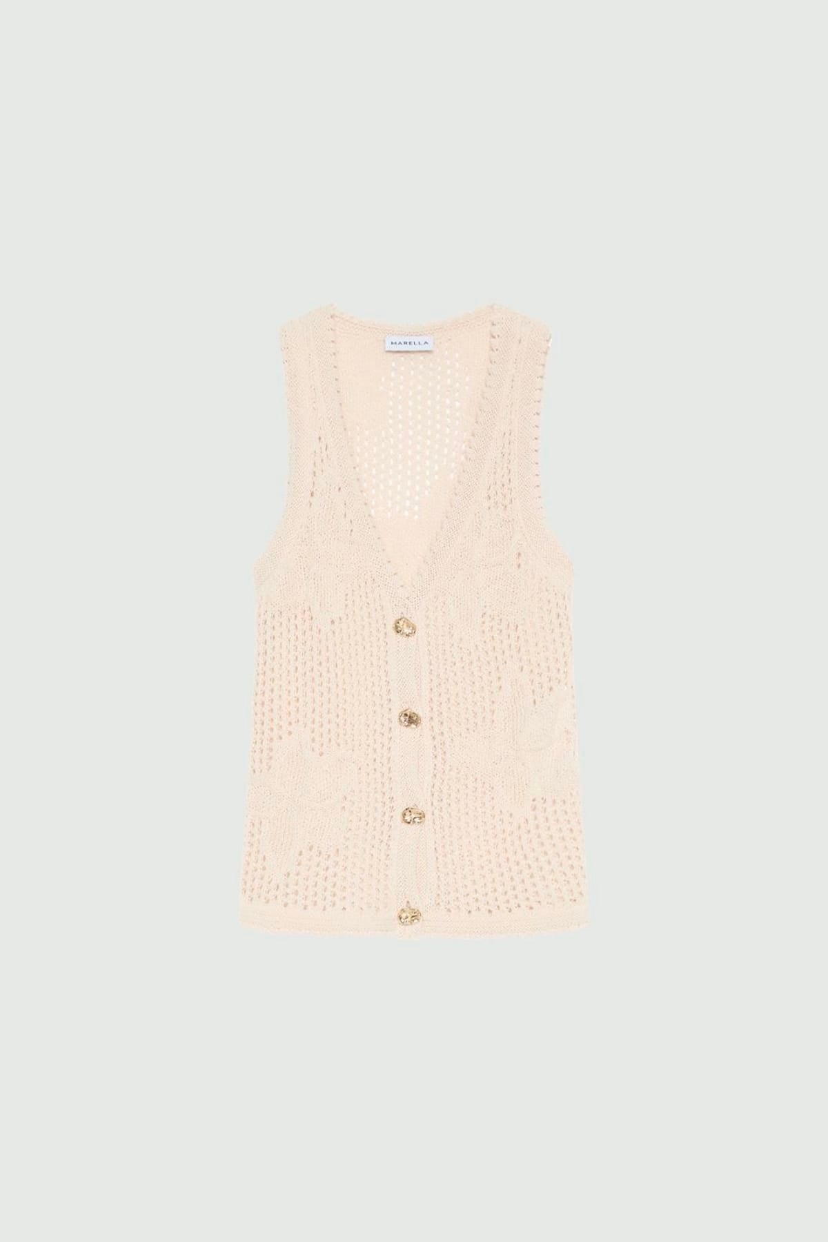 MARELLA GILET IN MAGLIA  BIANCO / XXS Gilet in maglia donna Marella Mllastice