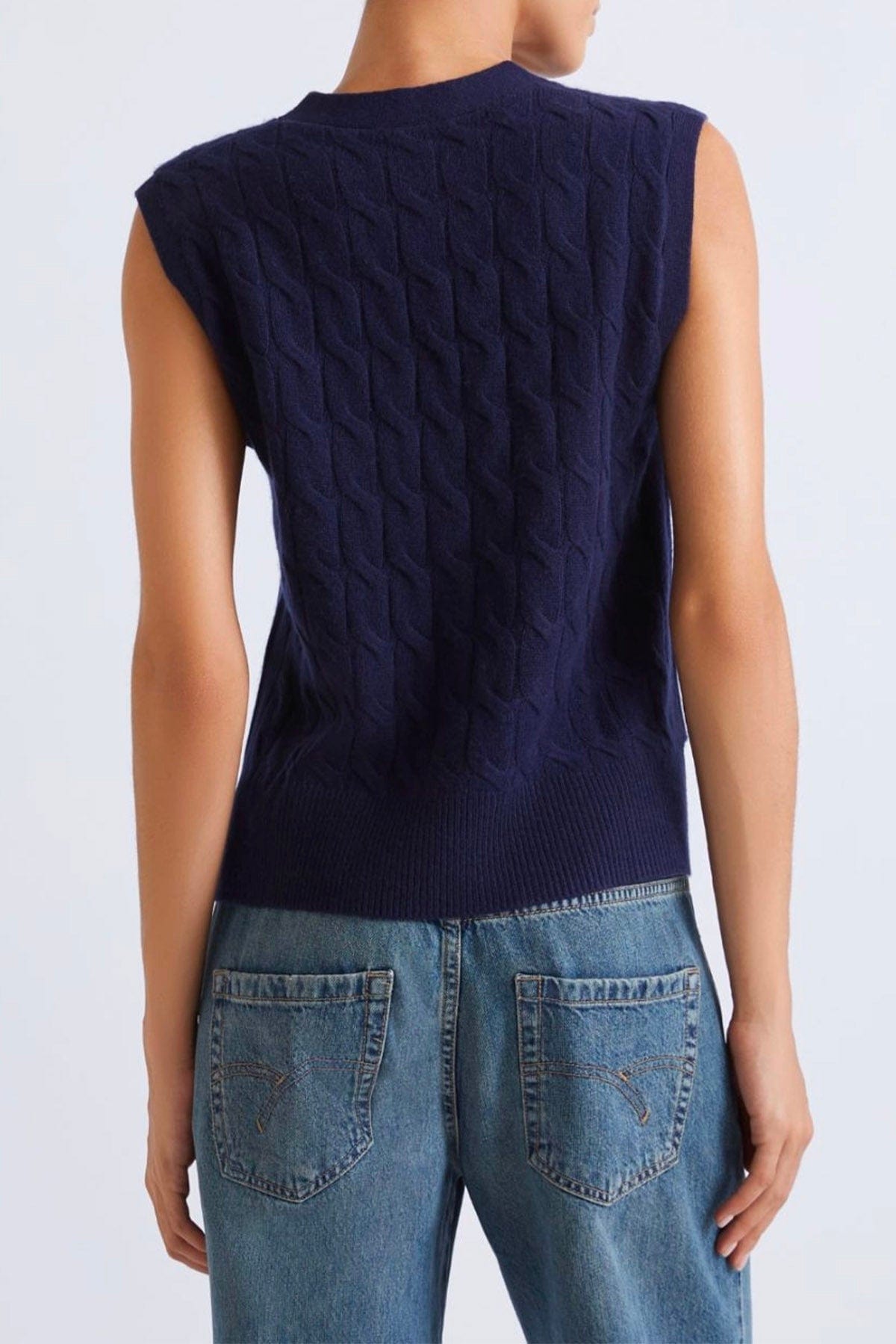 MARELLA GILET IN MAGLIA  Gilet in lana e cashmere donna blu Marella Silvana