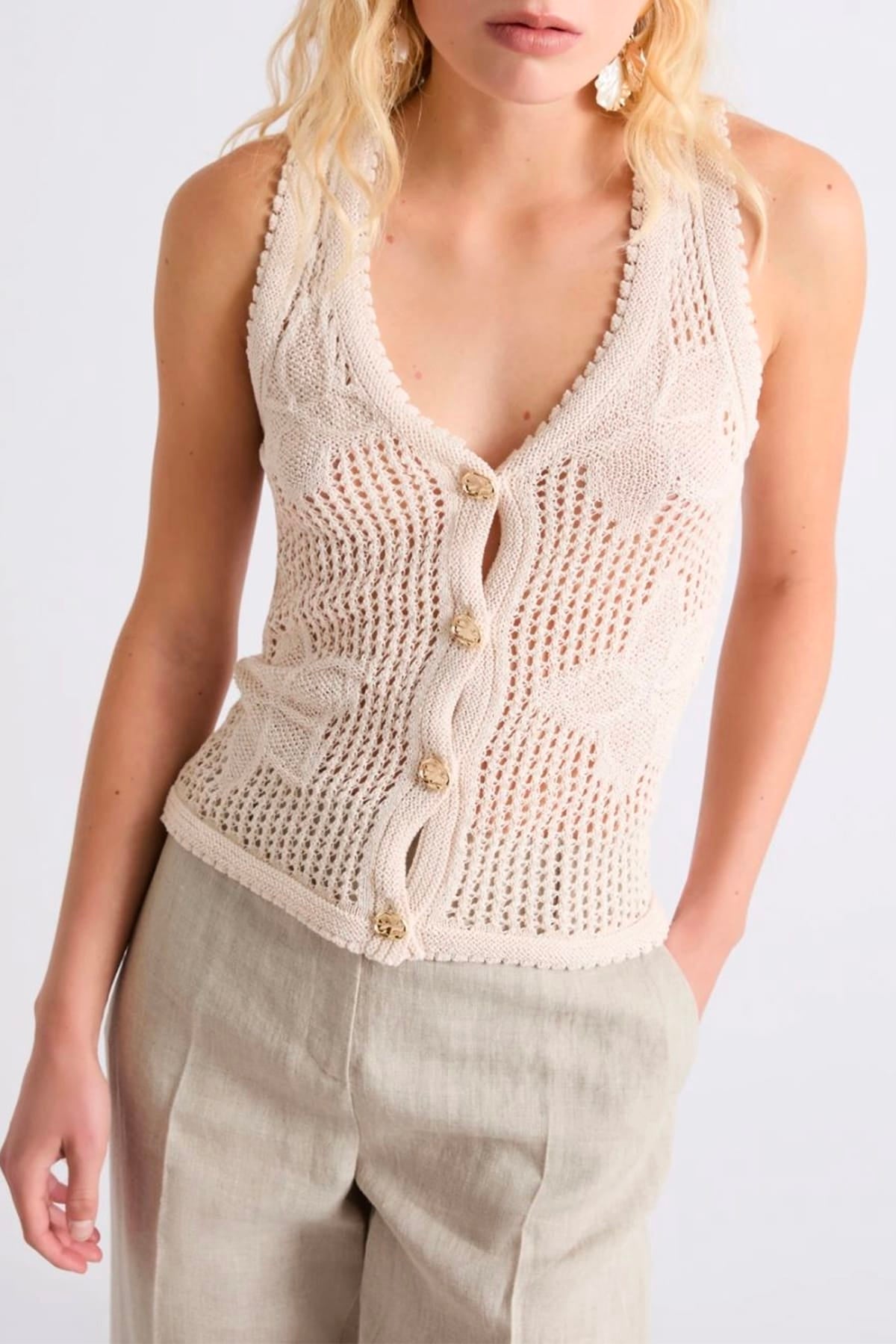 MARELLA GILET IN MAGLIA  BIANCO / XXS Gilet in maglia donna Marella Mllastice