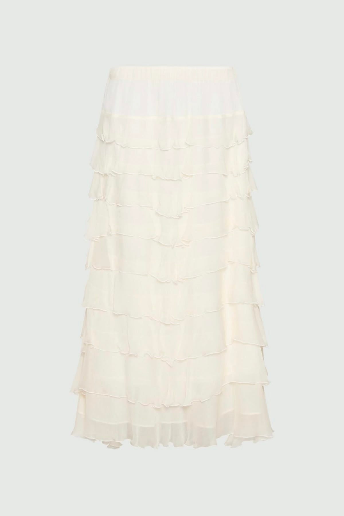 MARELLA GONNA  BIANCO / 34 Gonna lunga bianca donna Marella Monochrome Mlmtritone